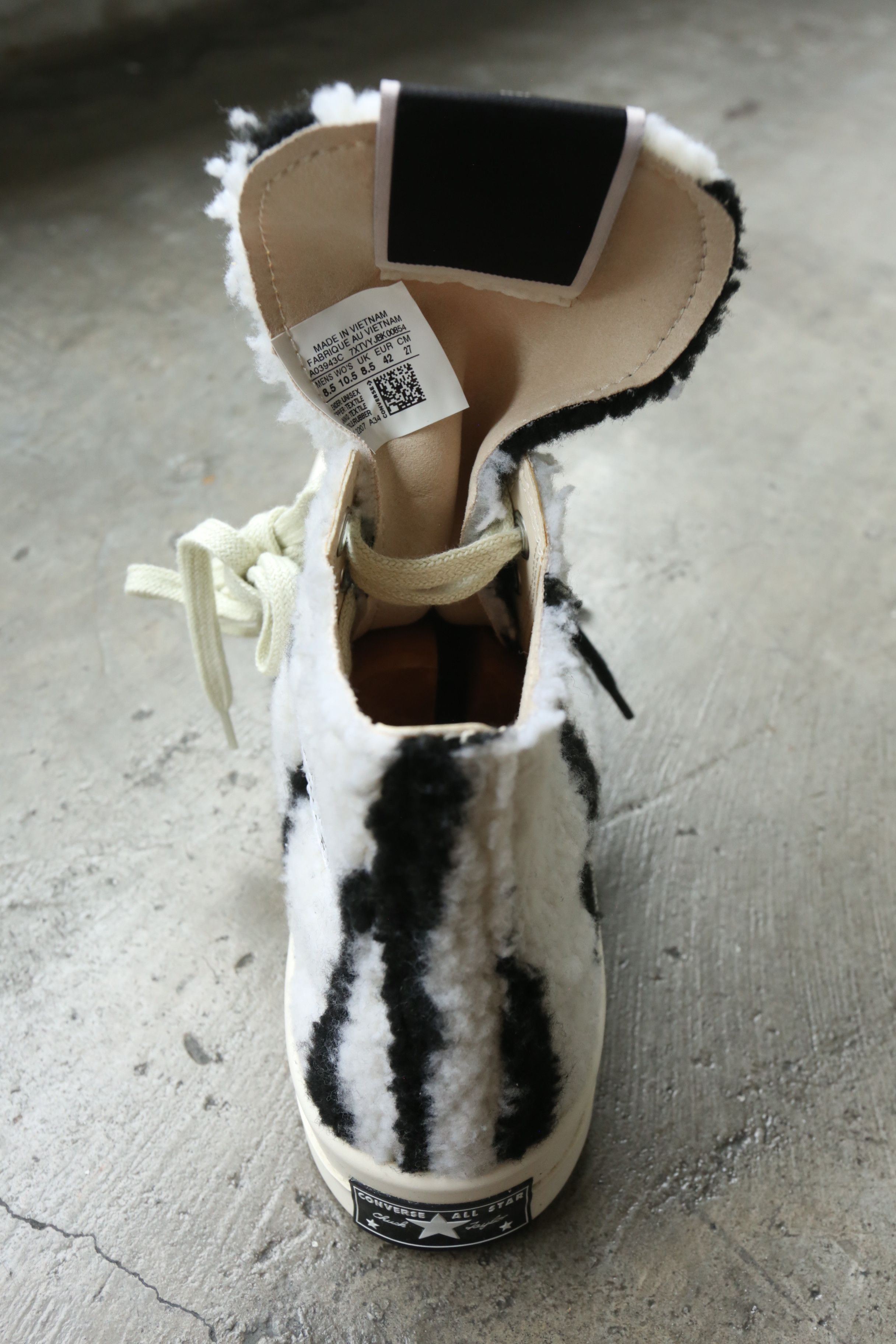 Converse × Rick Owens Drkshdw Rick Owens - S/S 23 - TURBODRK Chuck 70 Hi Size US 8.5 / EU 41-42 - 5 Thumbnail