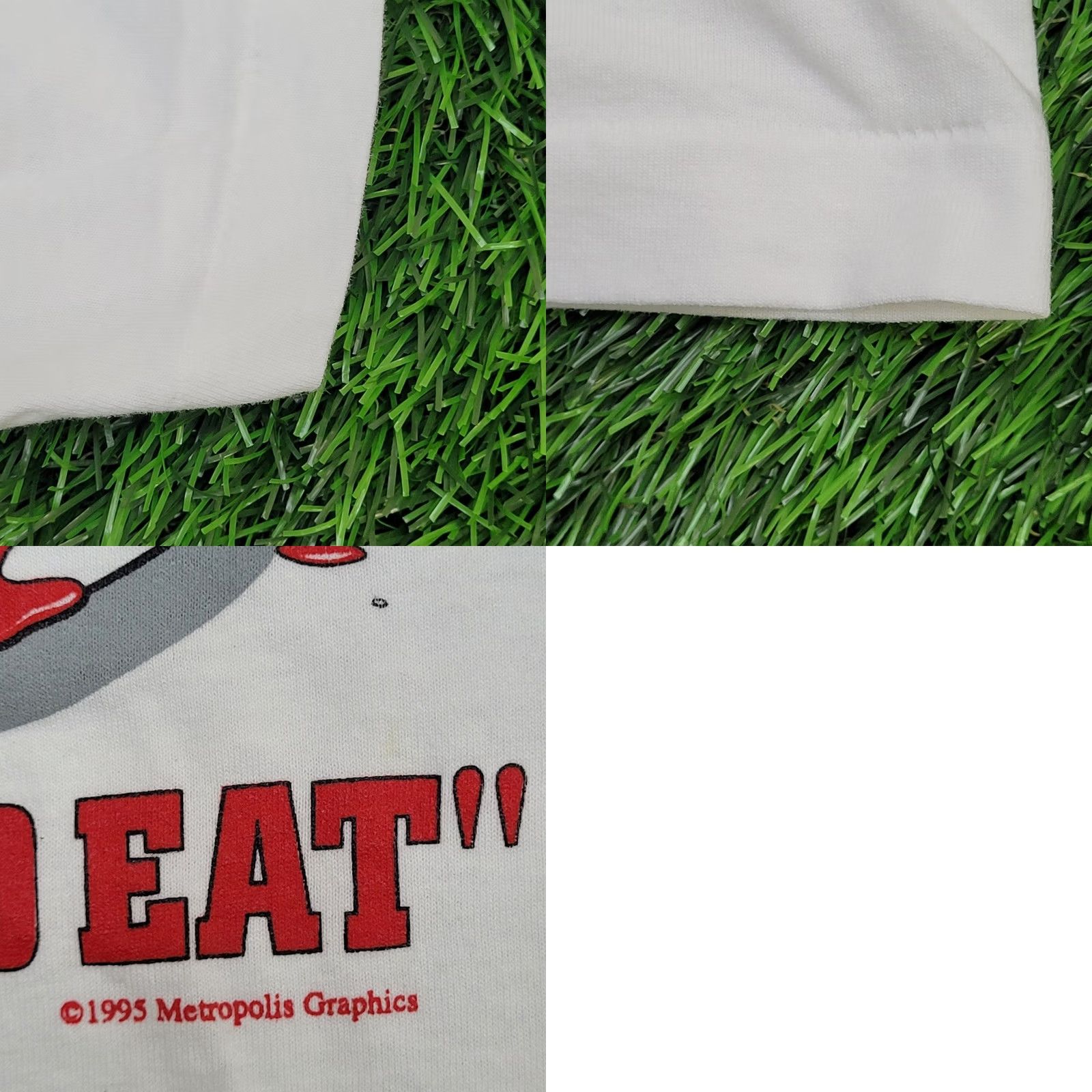 Fruit Of The Loom VINTAGE 1995 Funny Rat Sarcasm Shirt Womens L/XL 23x27 White Shirt Ladies XL White Graphic Tee Retro Slogan Decade 1990s Mens Womens Boys Girls Size XL / US 12-14 / IT 48-50 - 9 Thumbnail