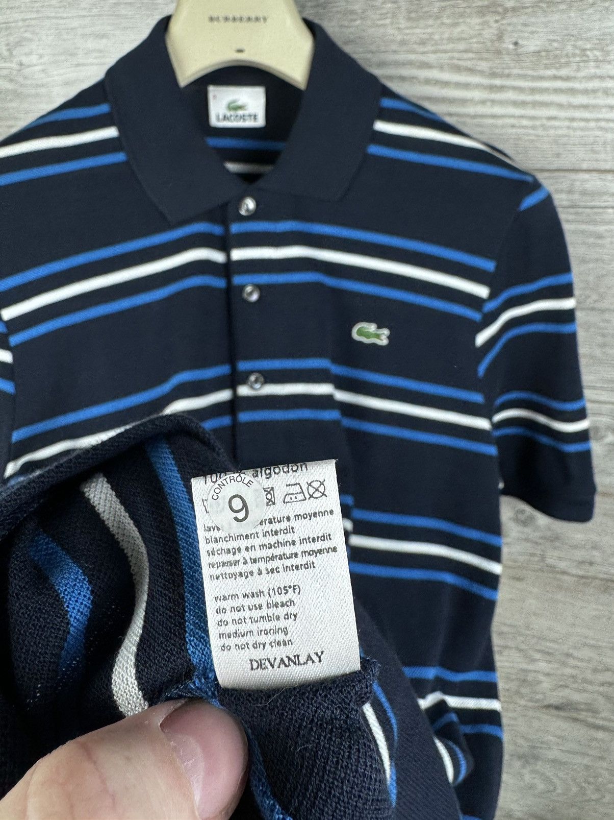 Vintage 🐊 LACOSTE STRIPED SHORT SLEEVE POLO SIZE S Size US S / EU 44-46 / 1 - 5 Thumbnail
