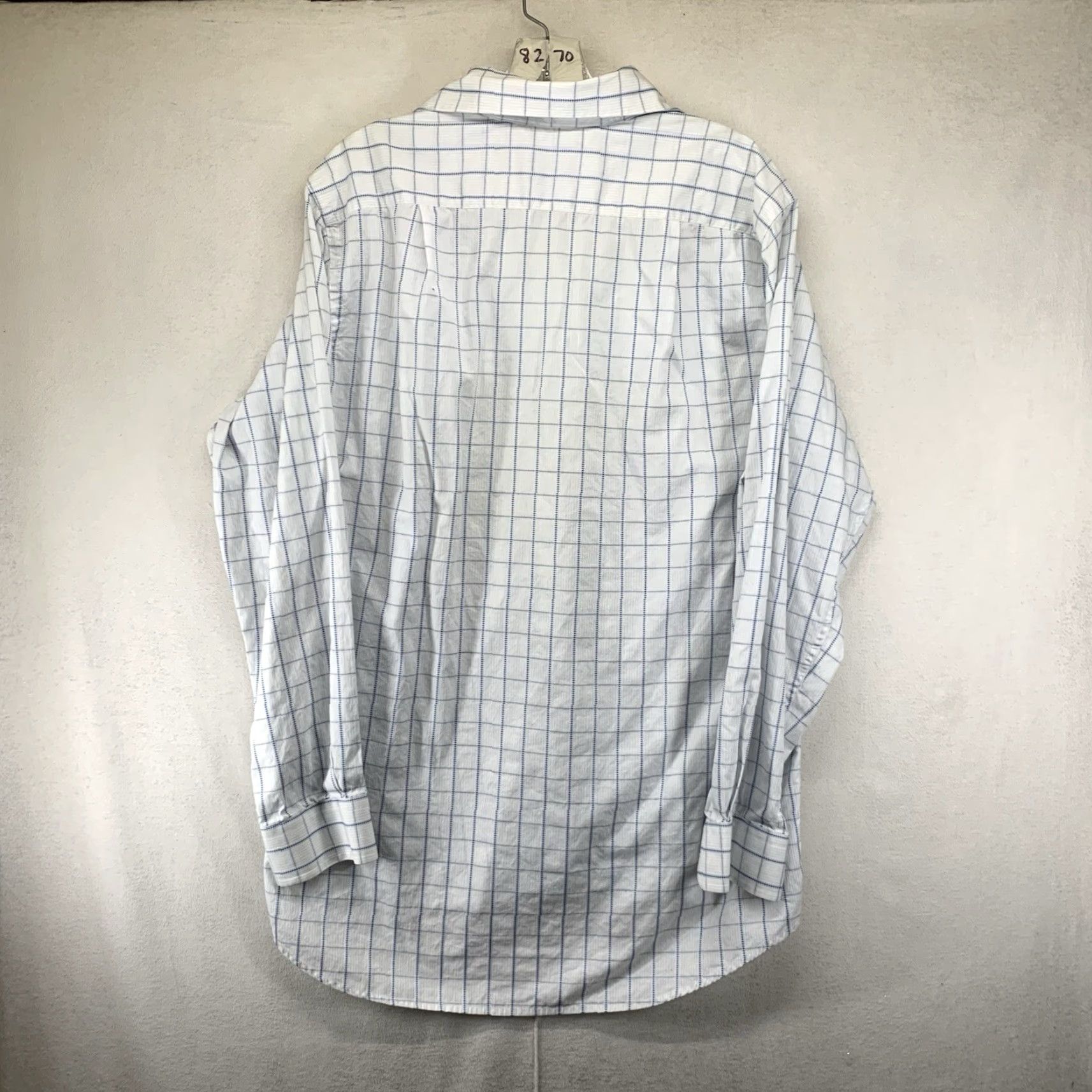 Lacoste Lacoste Men's Button-Up Shirt L White Plaid Crocodile Logo All Cotton Regular Fit Long Sleeve Size US L / EU 52-54 / 3 - 3 Thumbnail