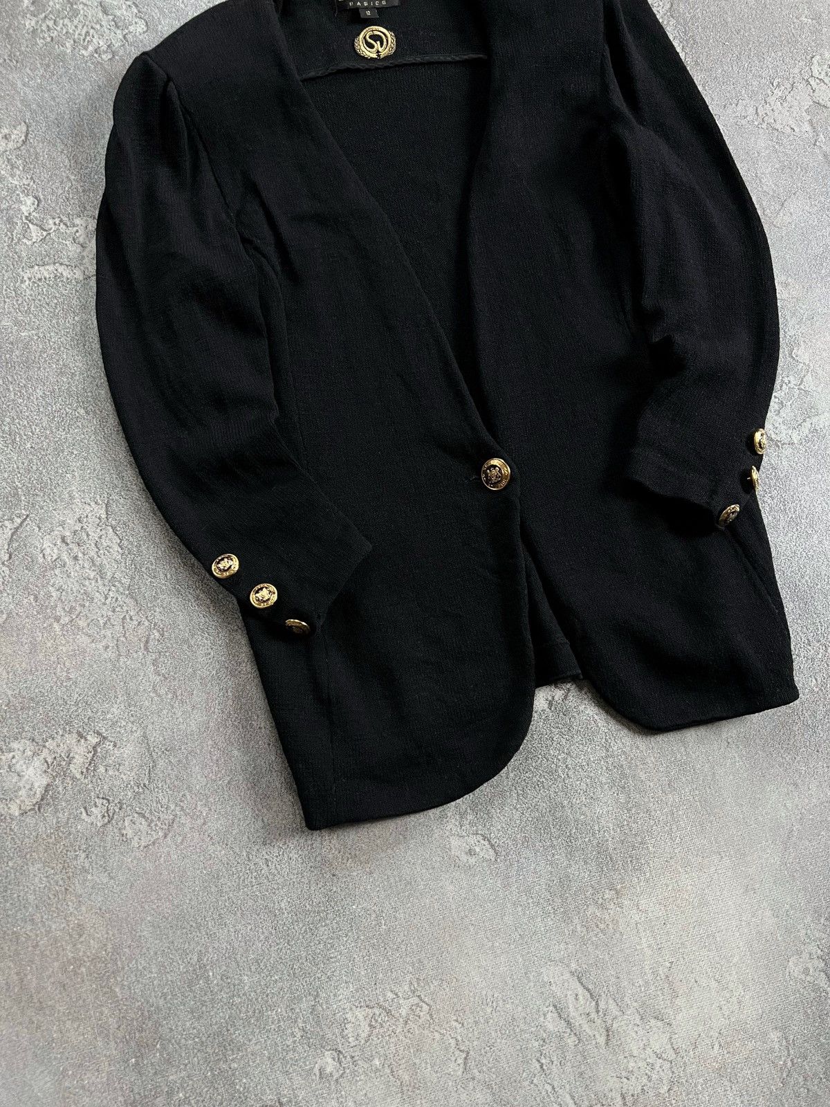 St. John St John Basics Black Santana Knit One-Button Blazer Jacket Size L / US 10 / IT 46 - 2 Thumbnail