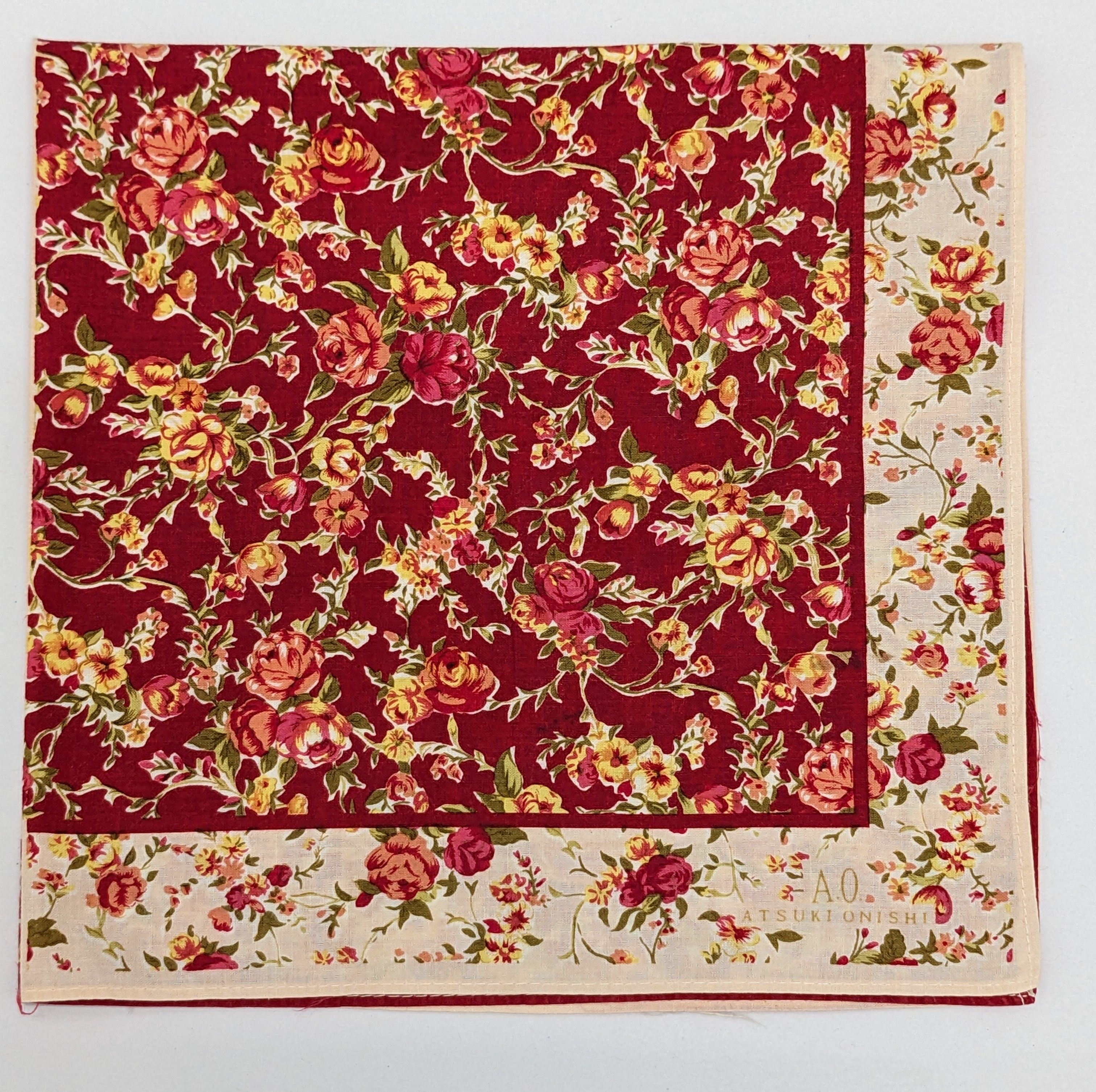 Japanese Brand Vintage Japanese Designer Red Rose Floral Atsuki Onishi A.O. Size ONE SIZE - 1 Thumbnail
