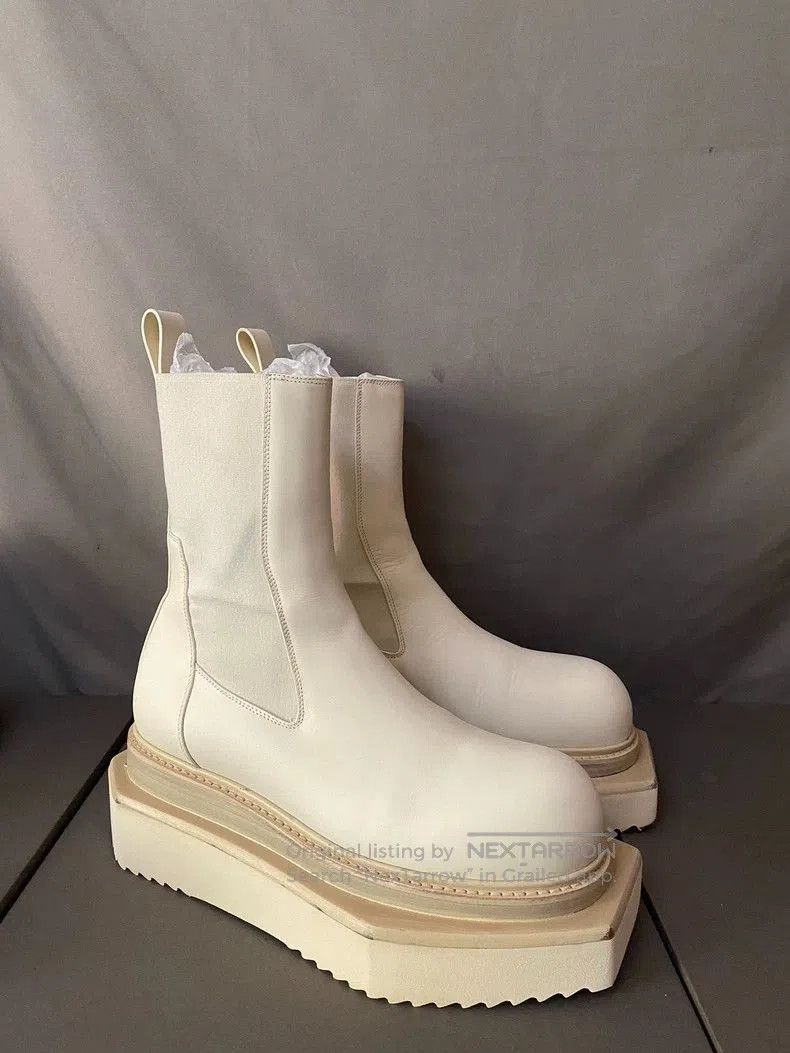 Rick Owens Rick Owens White Platform Boots. Size US 10.5 / EU 43-44 - 3 Thumbnail