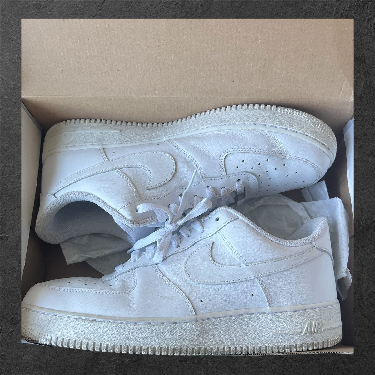 Nike White Nike Air Force 1s. Size US 13 / EU 46 - 11 Thumbnail