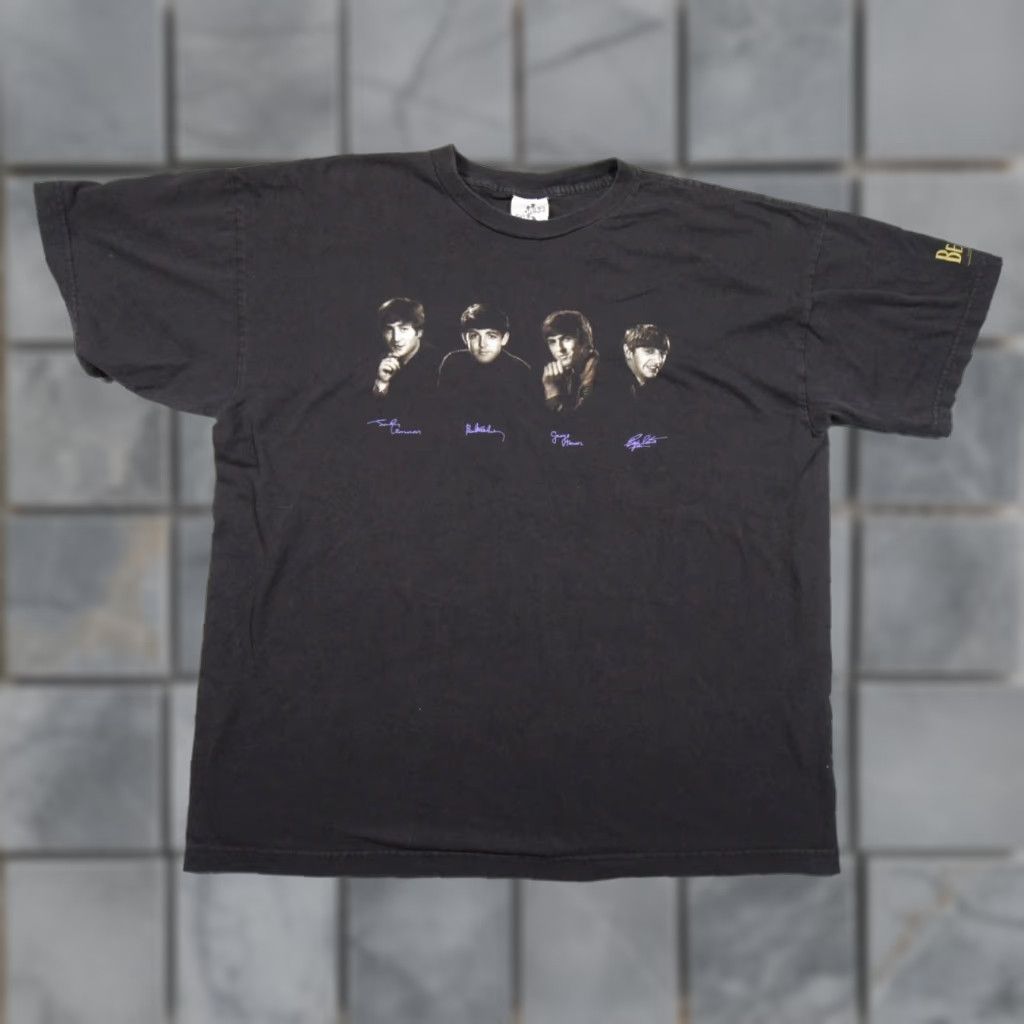 Vintage VINTAGE The Beatles Shirt Mens XL Black Short Sleeve Engish Rock Band Tee Size US XL / EU 56 / 4 - 1 Thumbnail