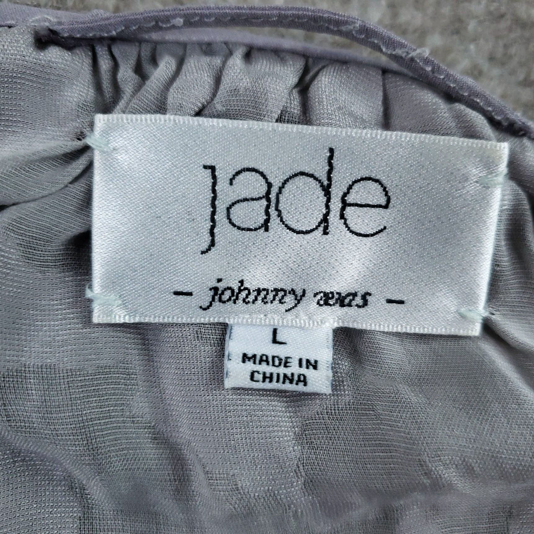 Johnny Was Johnny Was Jade Isla Peasant Mini Dress Womens L Gray Velvet Long Sleeve Size L / US 10 / IT 46 - 6 Thumbnail
