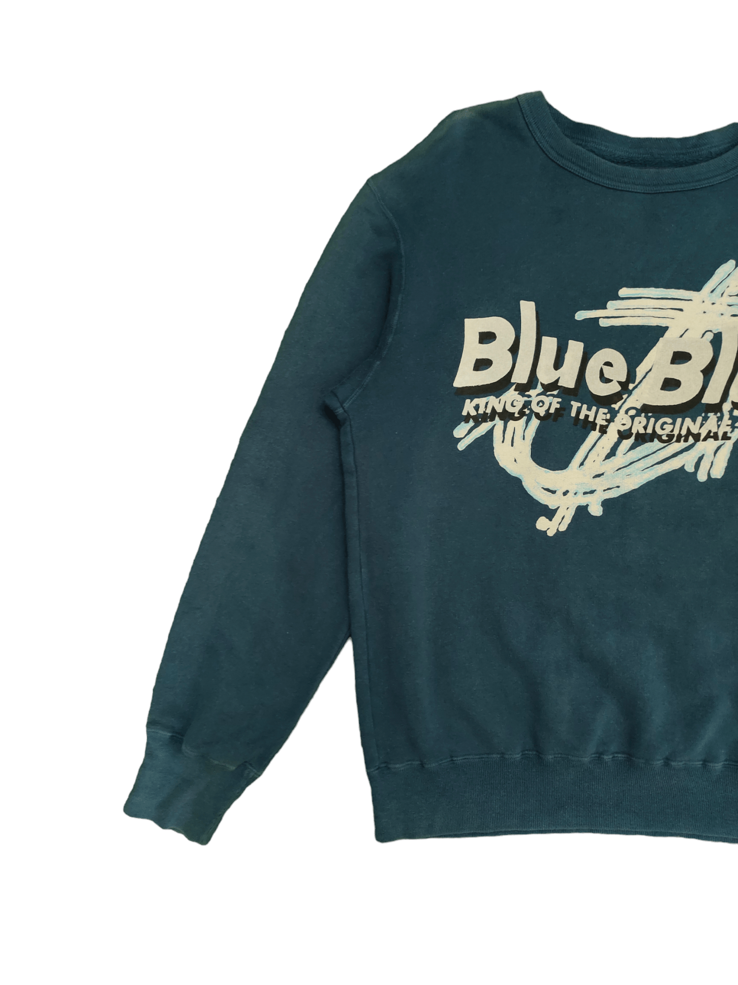 Blue Blue Japan Vintage 90s Blue Blue Japan Spell Out Anchor Logo Sweatshirt Size US L / EU 52-54 / 3 - 6 Thumbnail