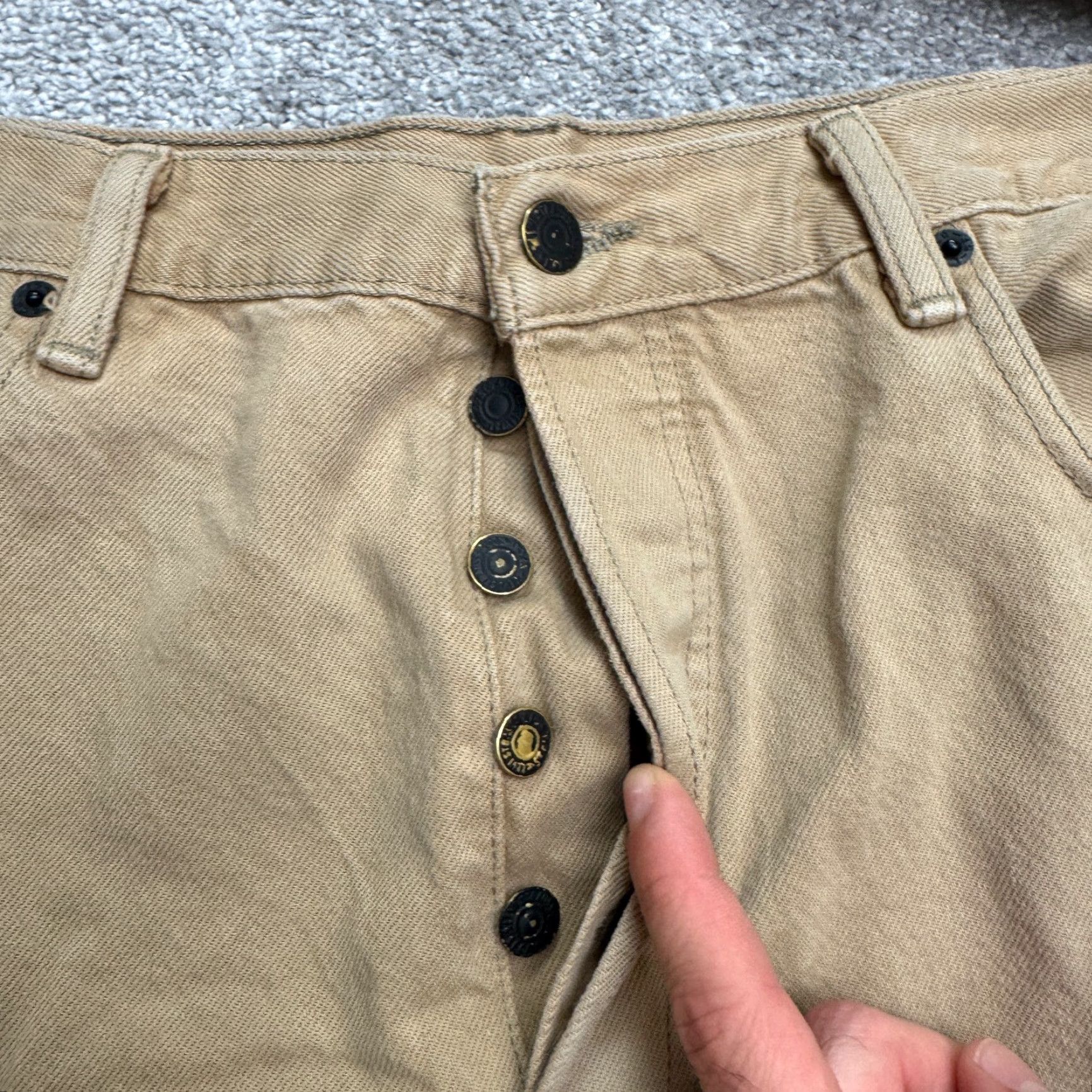 Levi's Levi's 501 Jeans Mens 38x34 Denim Straight Button Fly Brown Cotton Vintage? No (but check) No Size US 38 / EU 54 - 4 Thumbnail