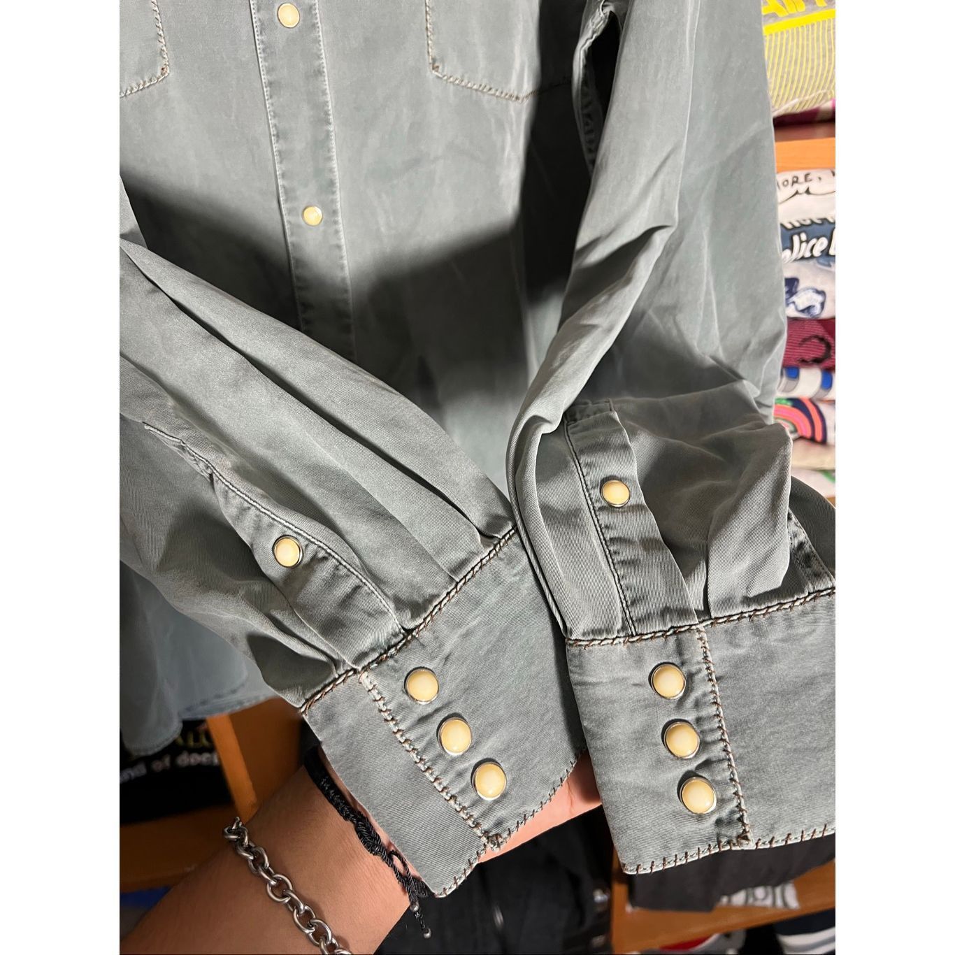 Other Ryan Michael Silk Pearl Snap Western Long Sleeve Button Shir Size US XL / EU 56 / 4 - 3 Thumbnail