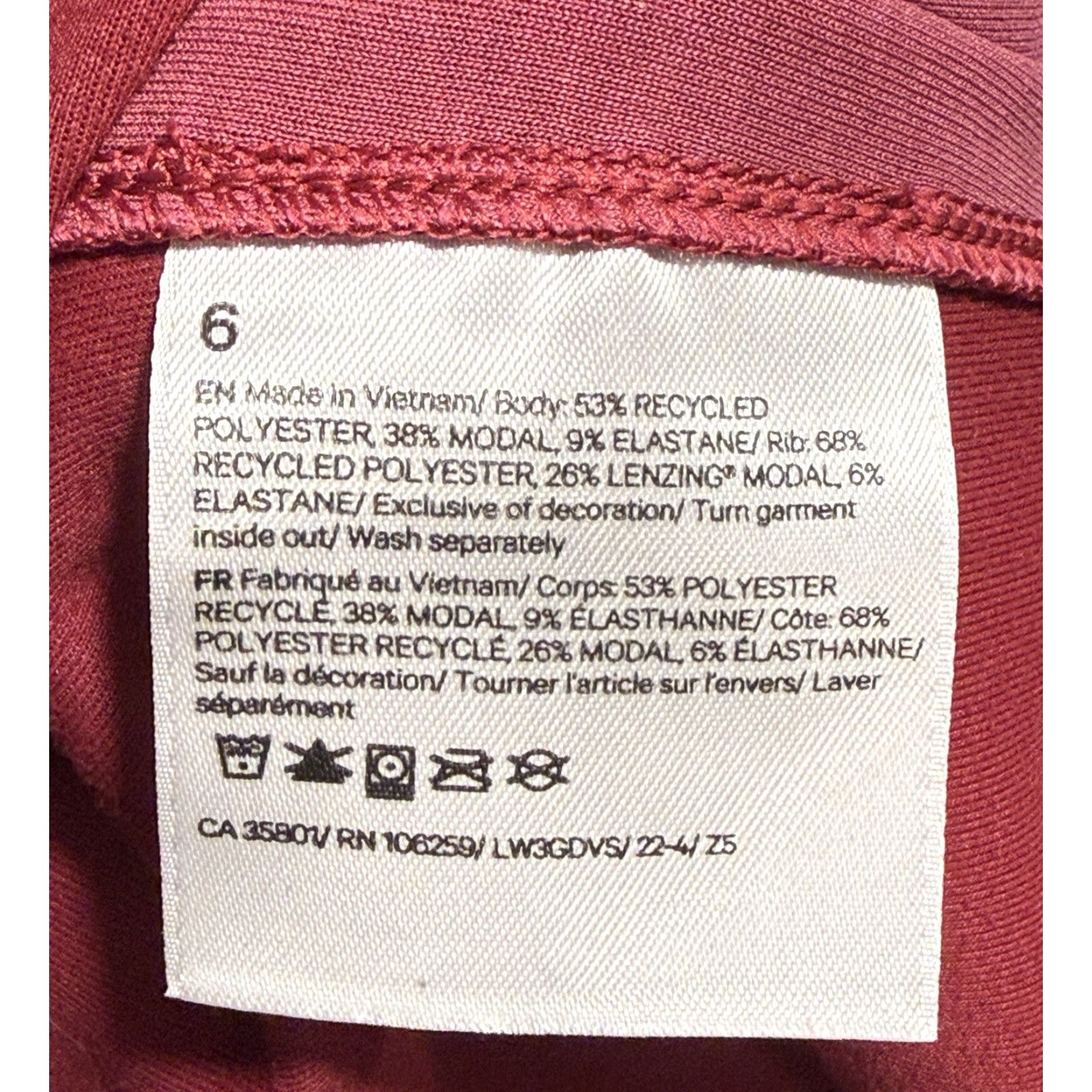 Lululemon Lululemon Softstreme Turtleneck Pullover Sweatshirt Women Sz 6 Pomegranate Slit Casual Shirt Yoga Running Size M / US 6-8 / IT 42-44 - 6 Thumbnail