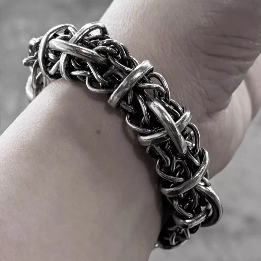 Goti Goti Interlocking Chain Sterling Silver Bracelet Size ONE SIZE - 4 Thumbnail