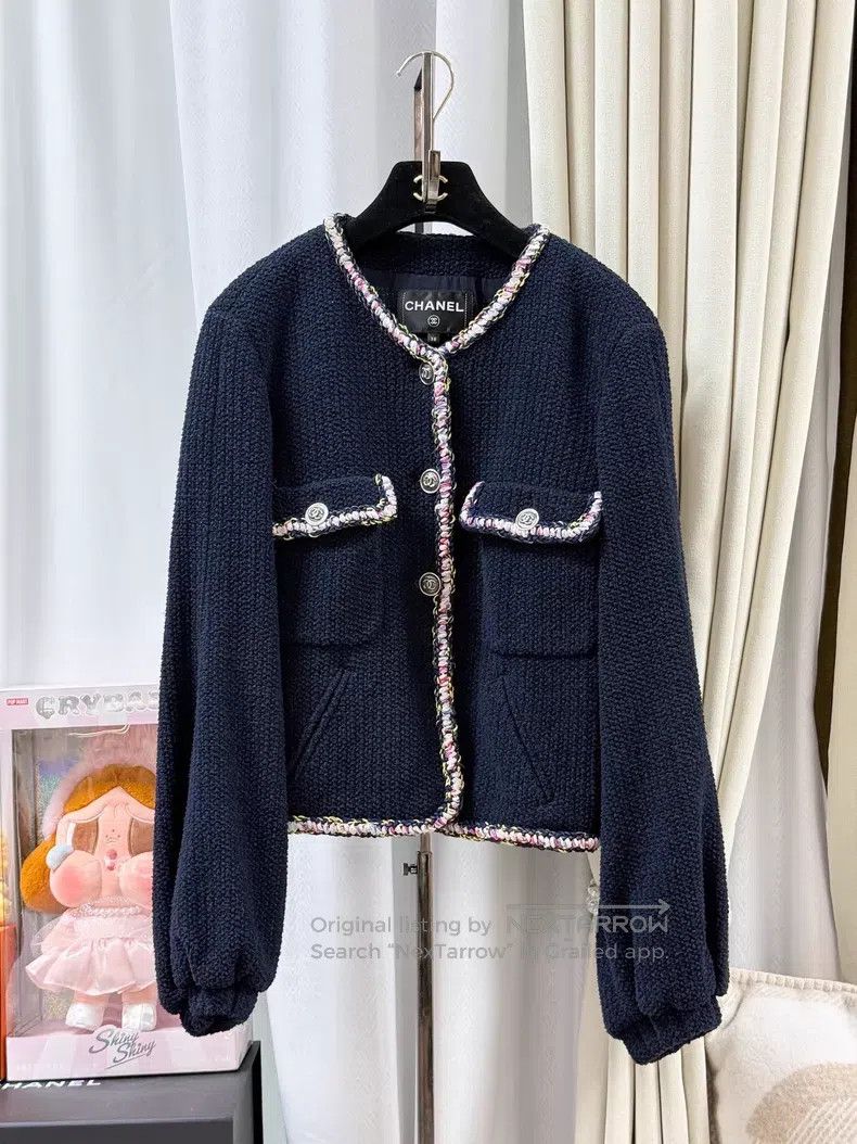 Chanel Chanel Colorful rolled-edged lantern sleeve tweed long-sle Size XS / US 0-2 / IT 36-38 - 1 Thumbnail