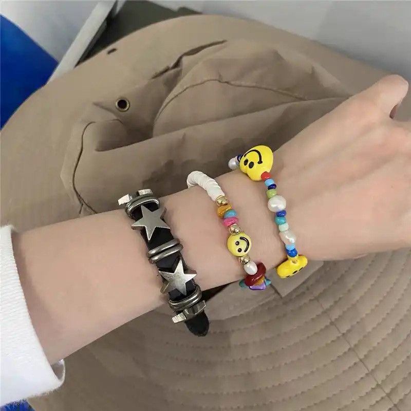 Japanese Brand × Vintage Vintage Star Leather Buckle Bracelet punk y2k goth skate Size ONE SIZE - 3 Thumbnail
