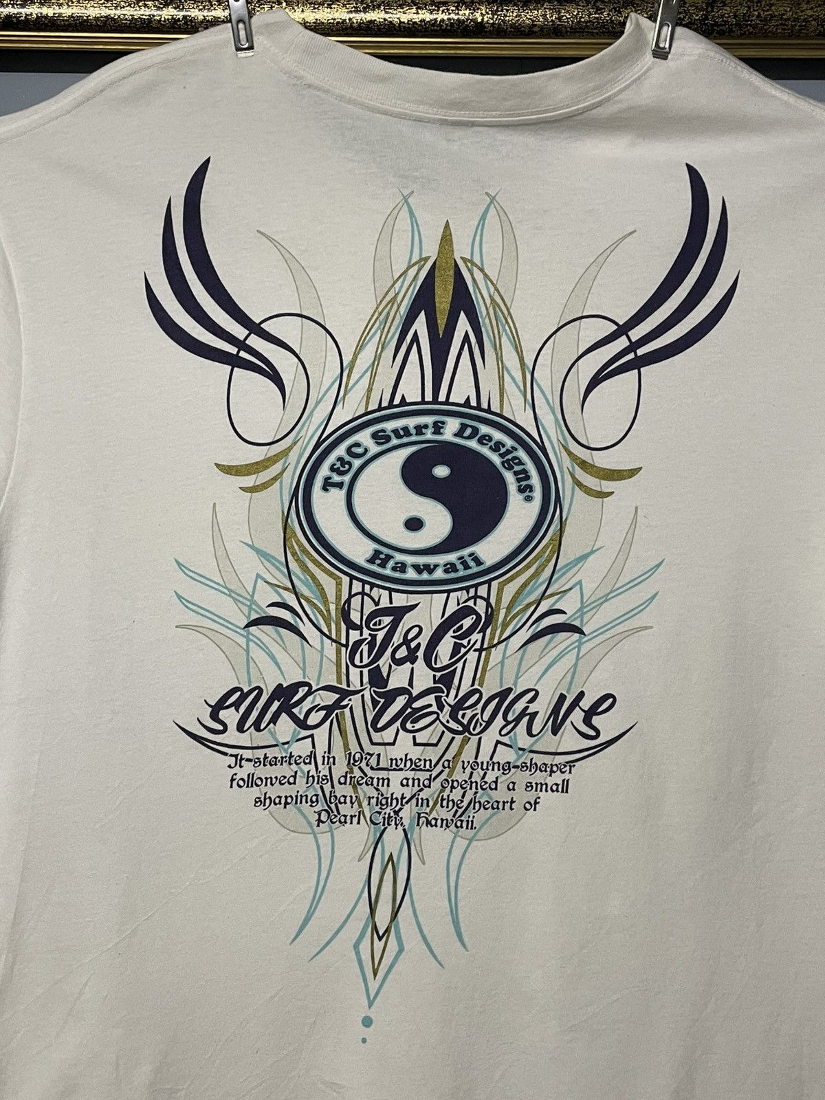 Designer × Japanese Brand × Vintage Vintage 1990s Top Designer T&C Surf Yinyang Riding Tee Size US XL / EU 56 / 4 - 3 Thumbnail