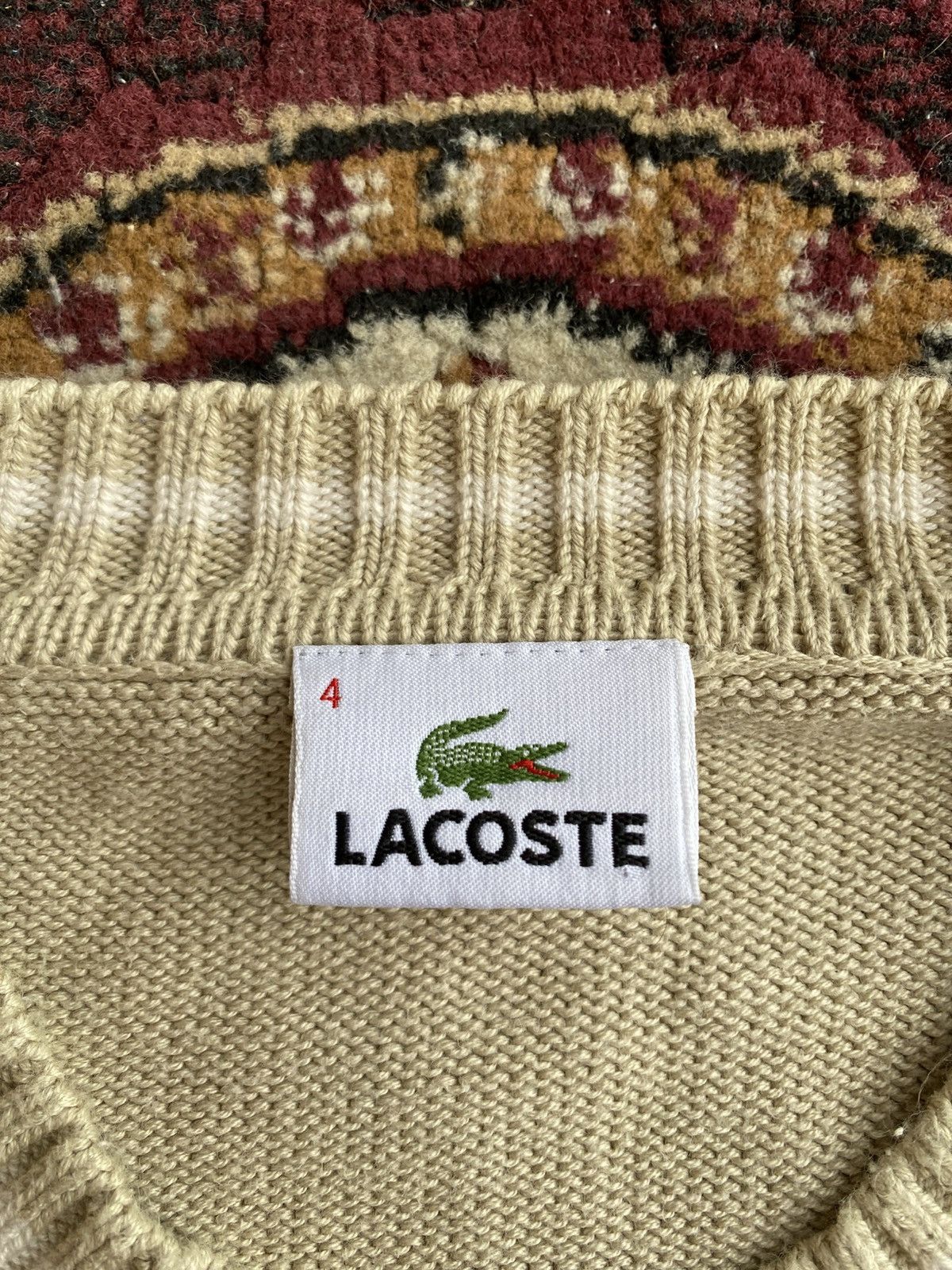 Lacoste Vintage Lacoste sweater knitwear cardigan 90s 00s vibe Size US M / EU 48-50 / 2 - 7 Thumbnail