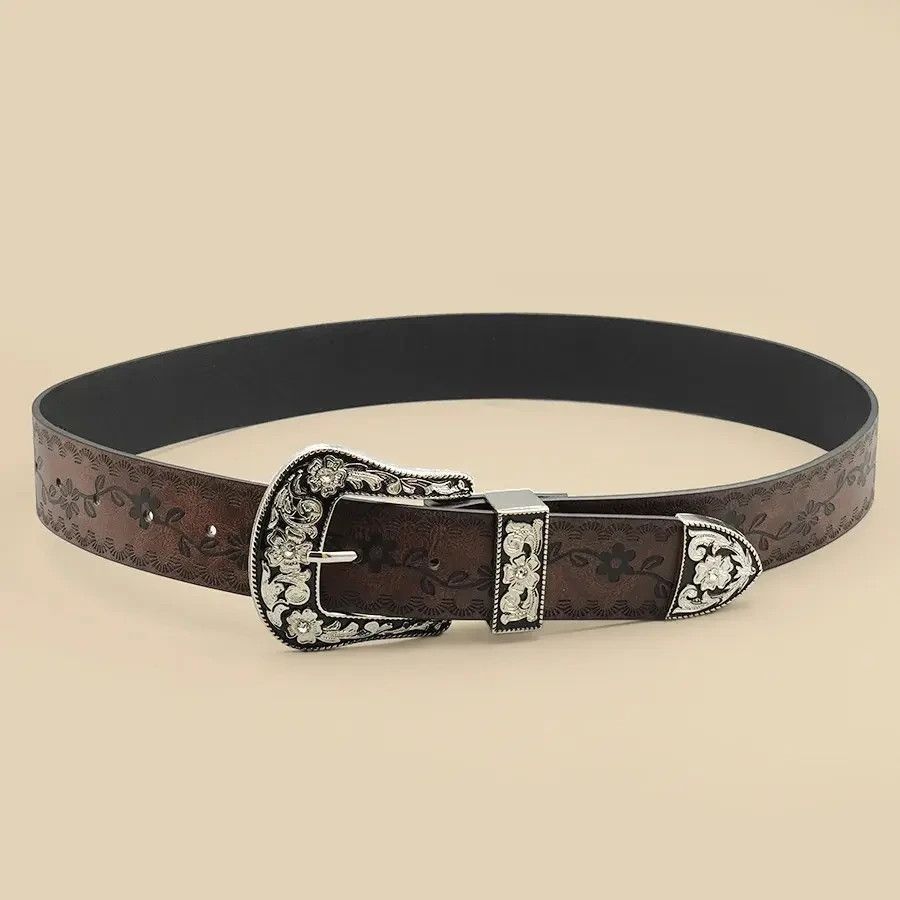 Jewelry Vintage Carved Buckle Belt Size ONE SIZE - 3 Thumbnail