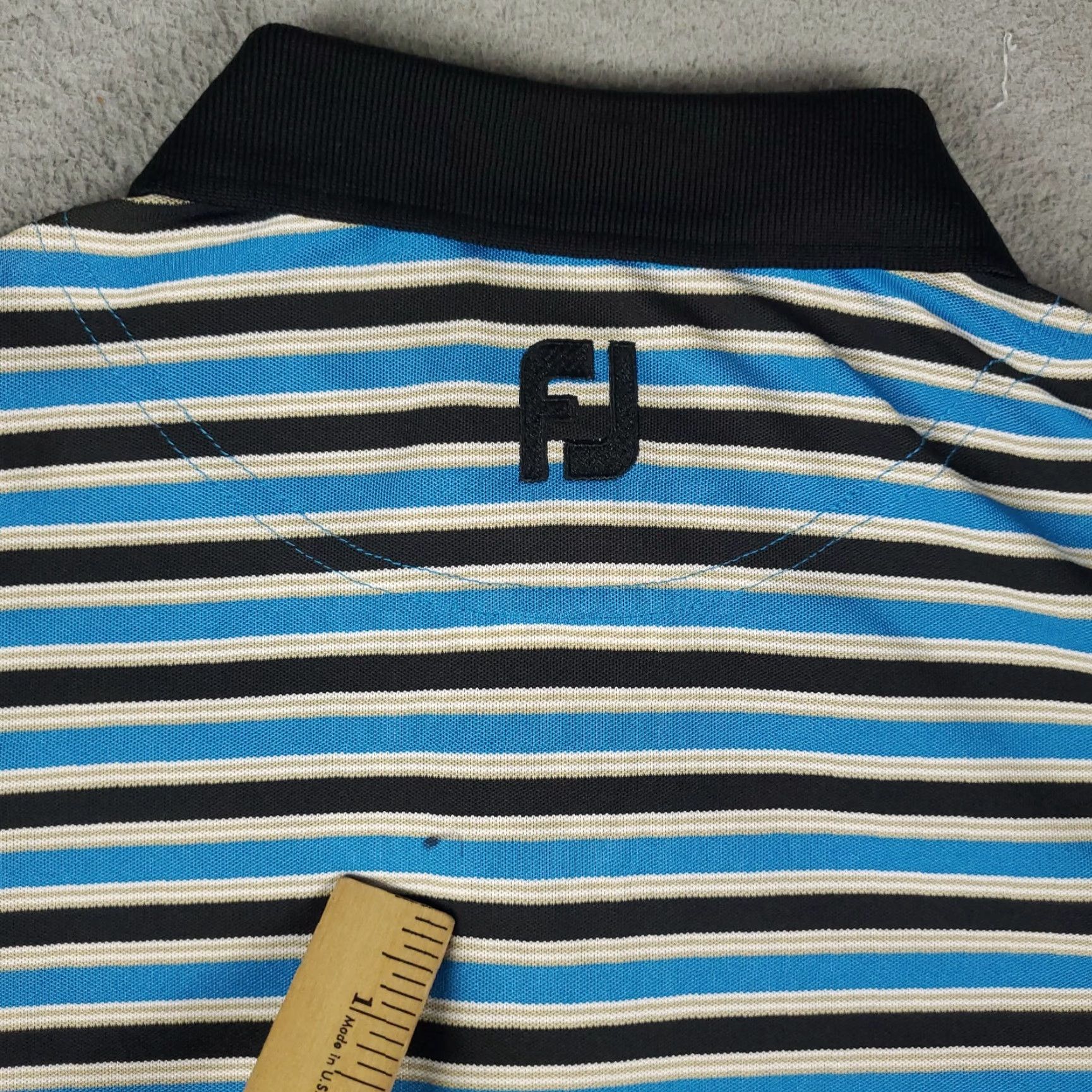 Footjoy VINTAGE FootJoy Polo Shirt Mens Size Small Blue Striped Golf Casual Short Sleeve Size US S / EU 44-46 / 1 - 3 Thumbnail