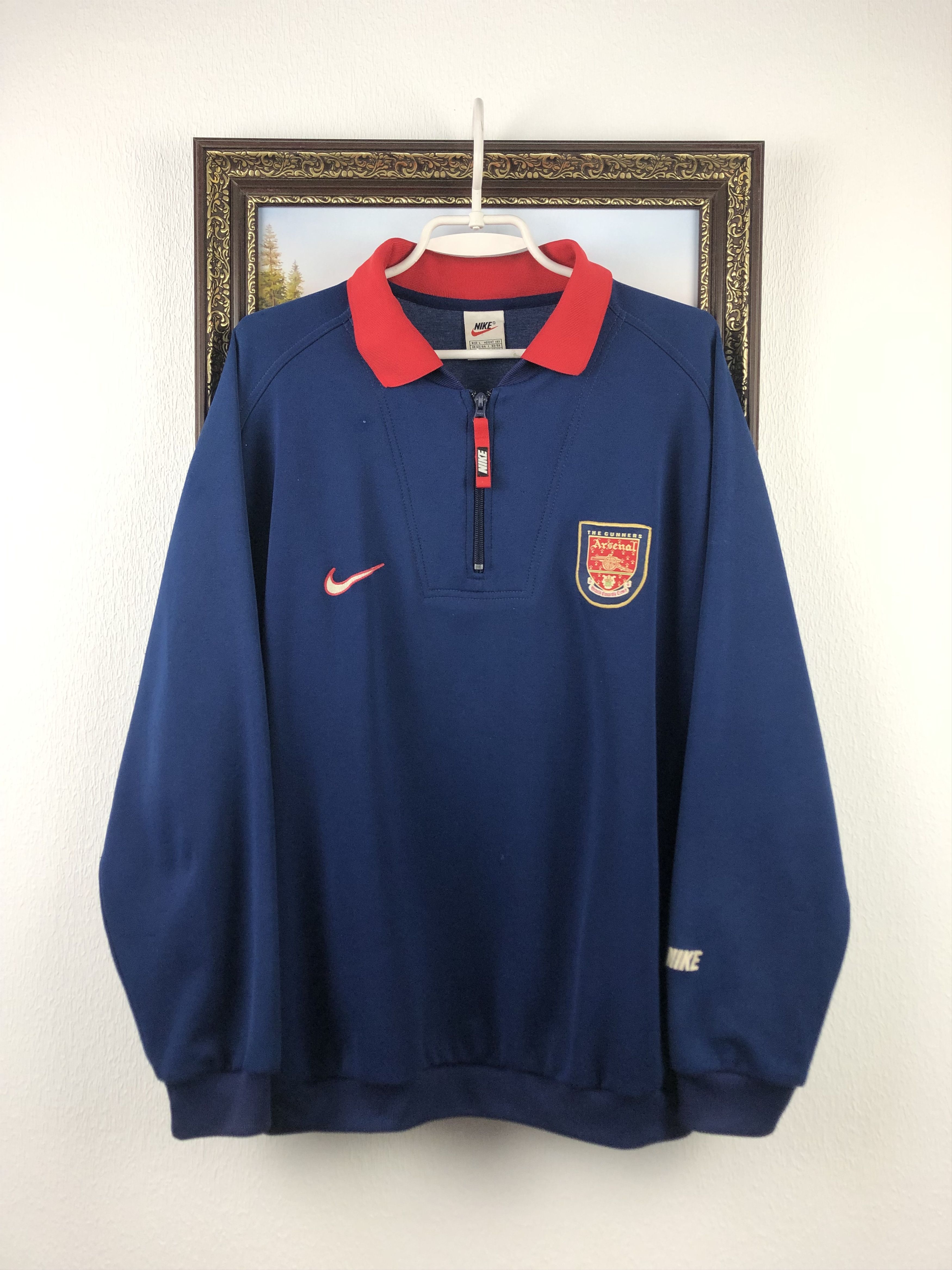 Nike Vintage Nike FC Arsenal Soccer Sweatshirt Football Jacket Size US L / EU 52-54 / 3 - 1 Thumbnail