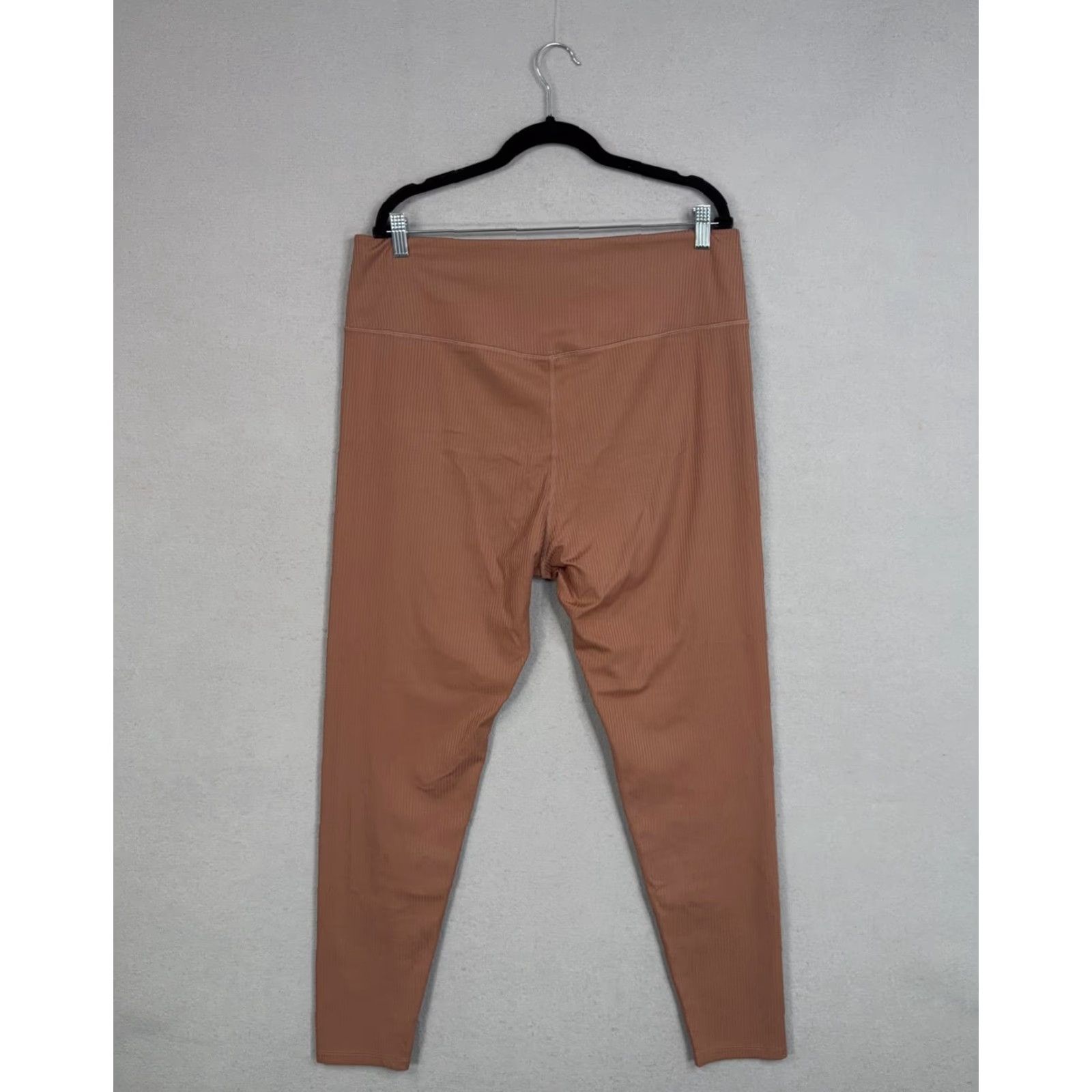 Girlfriend Collective Girlfriend Collective Leggings Womens 4XL Brown Ribbed High Rise Ankle Yoga Gym Size 40" / US 18 - 5 Thumbnail