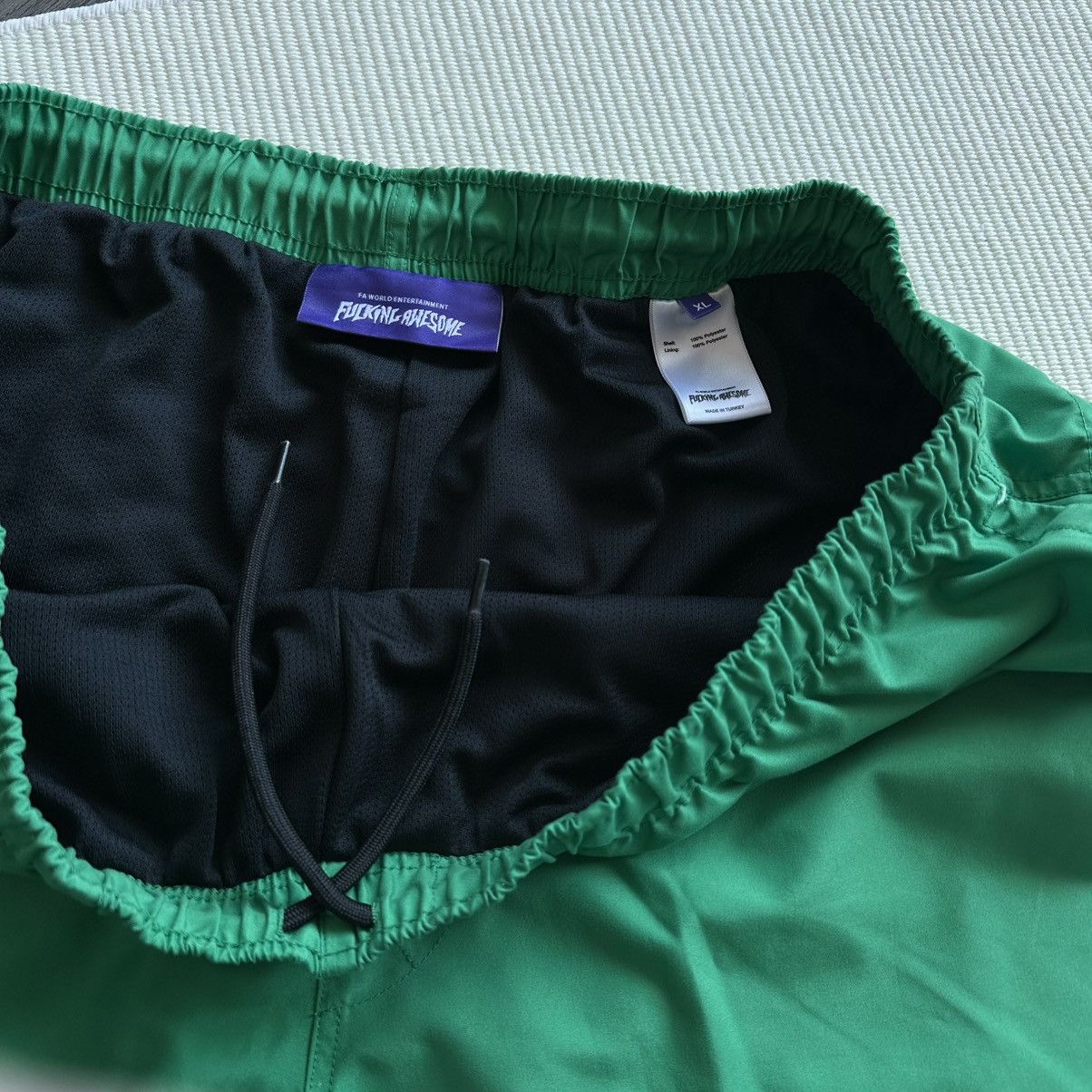 Fucking Awesome FA fuckingawesome Green Nylon Shorts Size US 36 / EU 52 - 3 Thumbnail