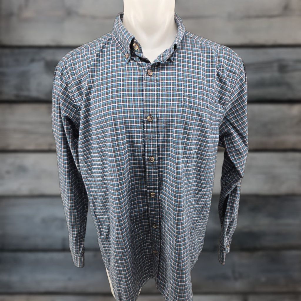 Mountain Khakis Mountain Khakis Shirt Mens 2XL Blue Plaid Button-Up Shirt Long Sleeve Crew Neck Collar Down Classic Outdoor Size US XXL / EU 58 / 5 - 1 Thumbnail