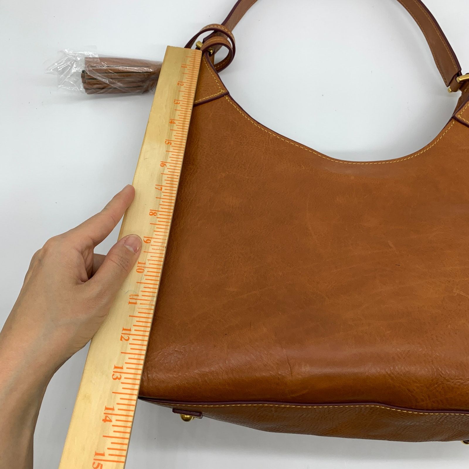 Dooney & Bourke Dooney & Bourke Hobo Shoulder Bag Florentine Leather Size ONE SIZE - 6 Thumbnail