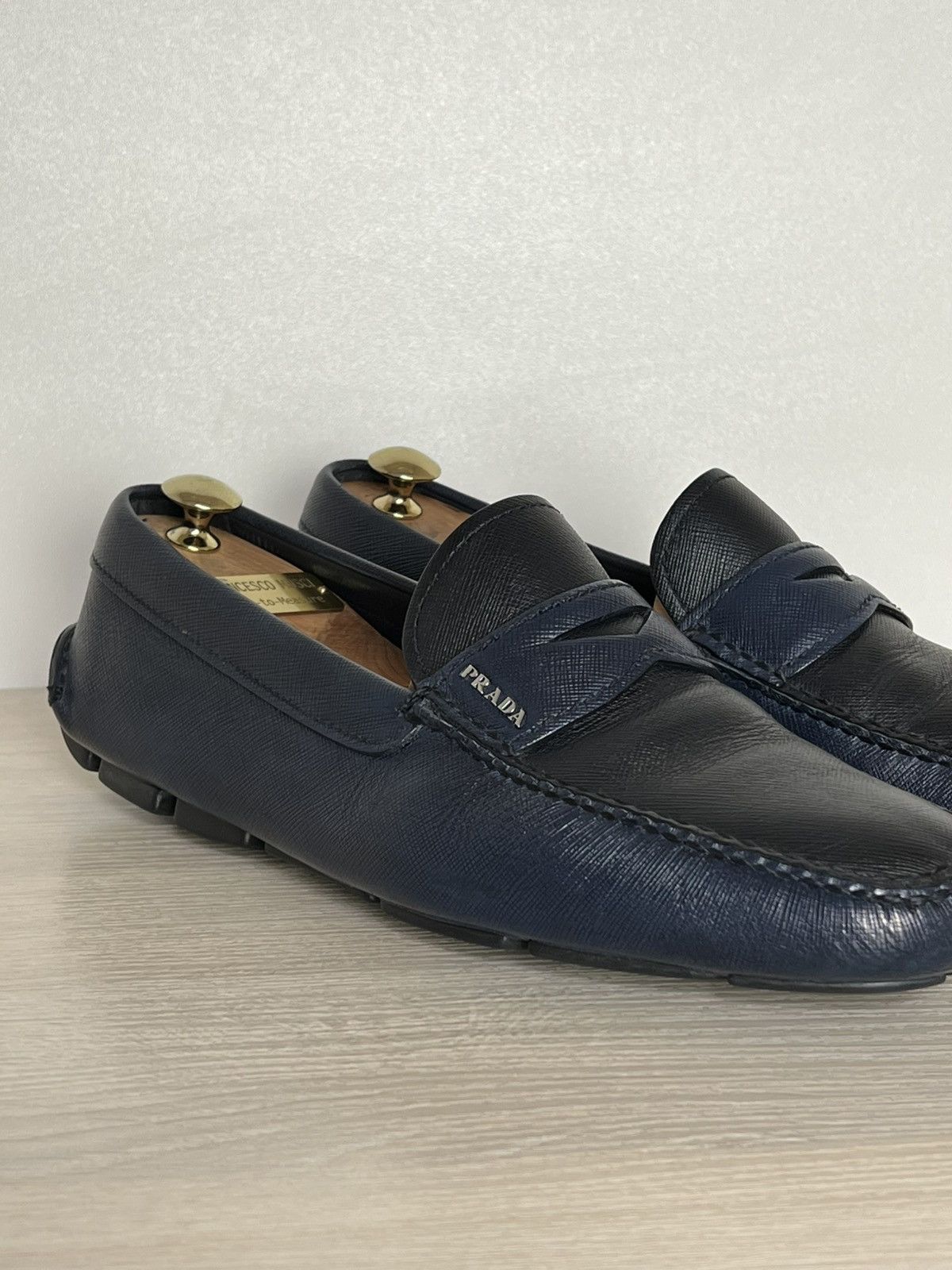 Prada Prada Saffiano Bi-Color Driving Loafers 2DD001 Size US 9.5 / EU 42-43 - 8 Thumbnail