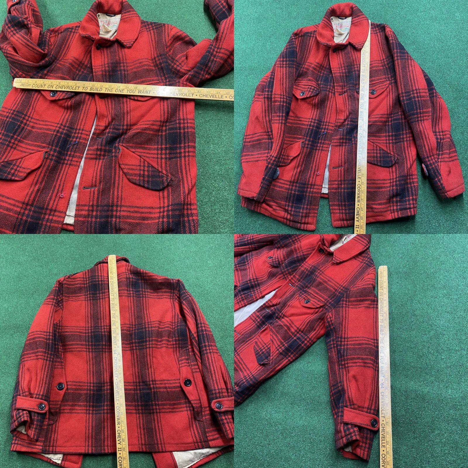 Vintage VINTAGE 50S Heavy Wool Jacket Mens M Red Black Plaid Mackinaw Cruiser USA MADE Jacket Size US M / EU 48-50 / 2 - 8 Thumbnail