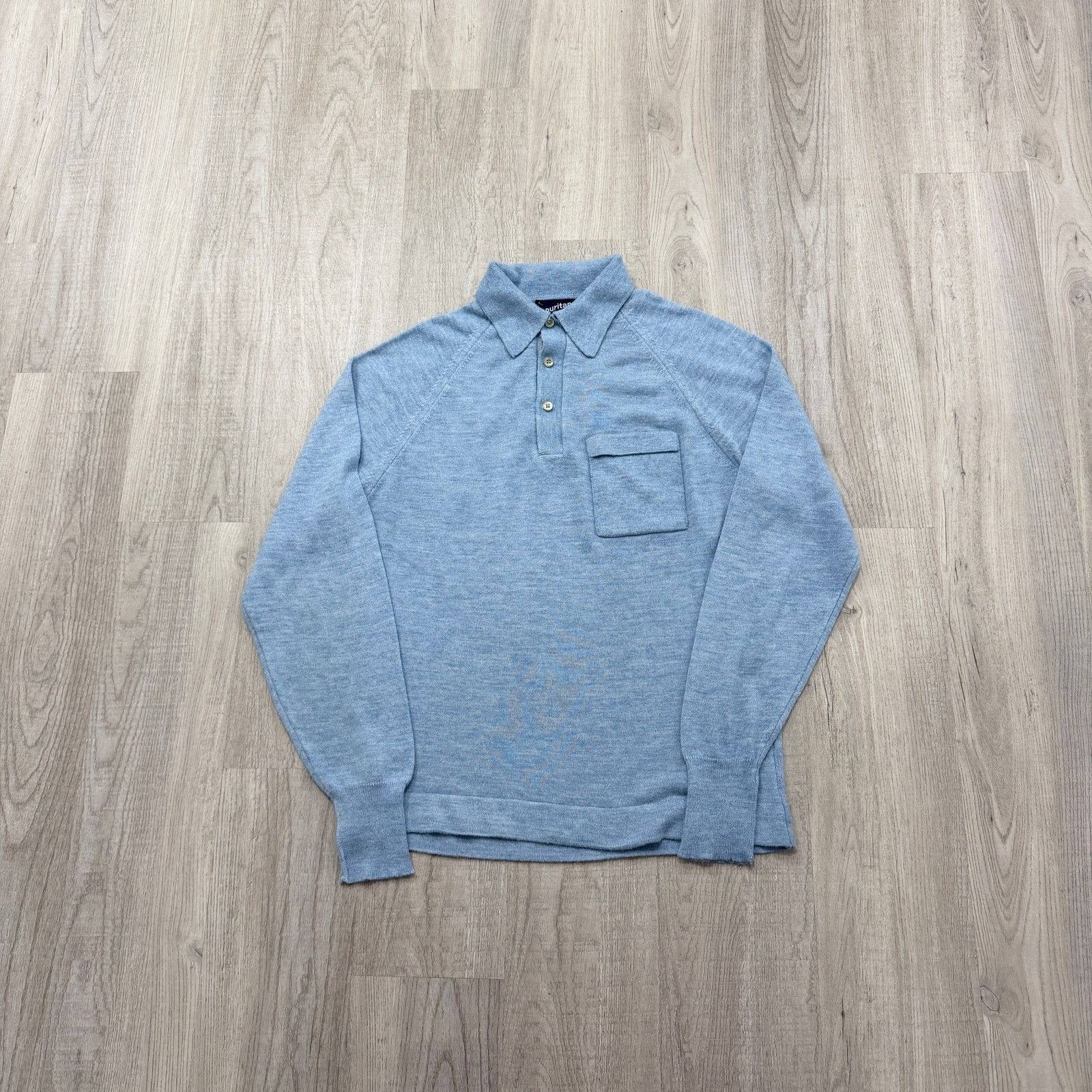 Vintage Vintage Puritan Knit Polo Sweater Shirt Men's Medium Blue Size US M / EU 48-50 / 2 - 1 Thumbnail