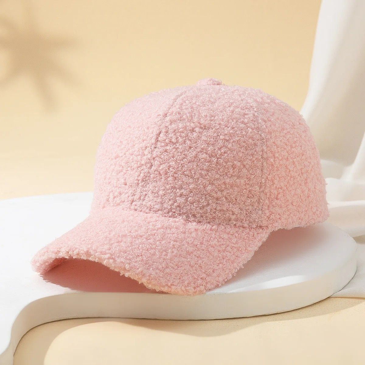 Other Pink Cozy Sherpa Fleece Baseball Cap Winter Warm Soft Hat Size ONE SIZE - 1 Thumbnail