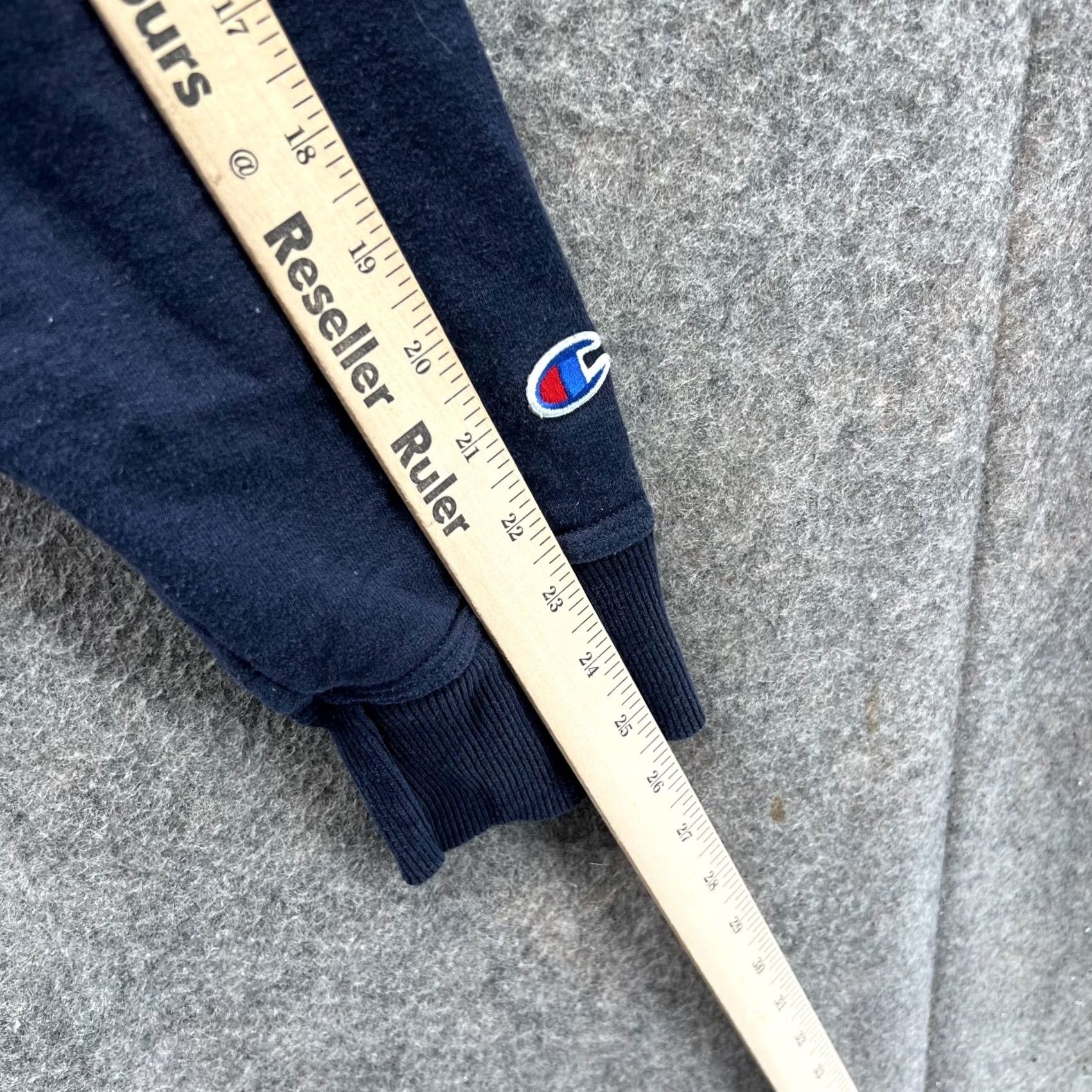Champion VINTAGE Champion Hoodie Mens Medium Blue 1/4 Zip Hooded Pullover Fleece Powerblend Logo Sweatshirt Size US M / EU 48-50 / 2 - 5 Thumbnail
