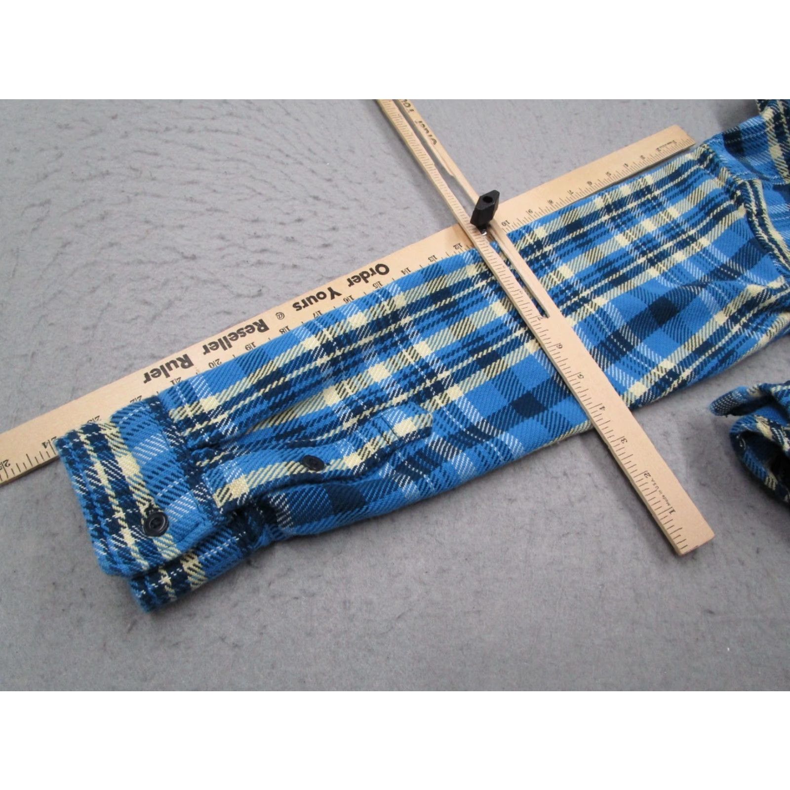 Outerknown VINTAGE Outerknown Men's Shirt Long Sleeve Button-Up Plaid Cotton Casual Fall Spring Summer Winter Blue Regular Size US M / EU 48-50 / 2 - 7 Thumbnail