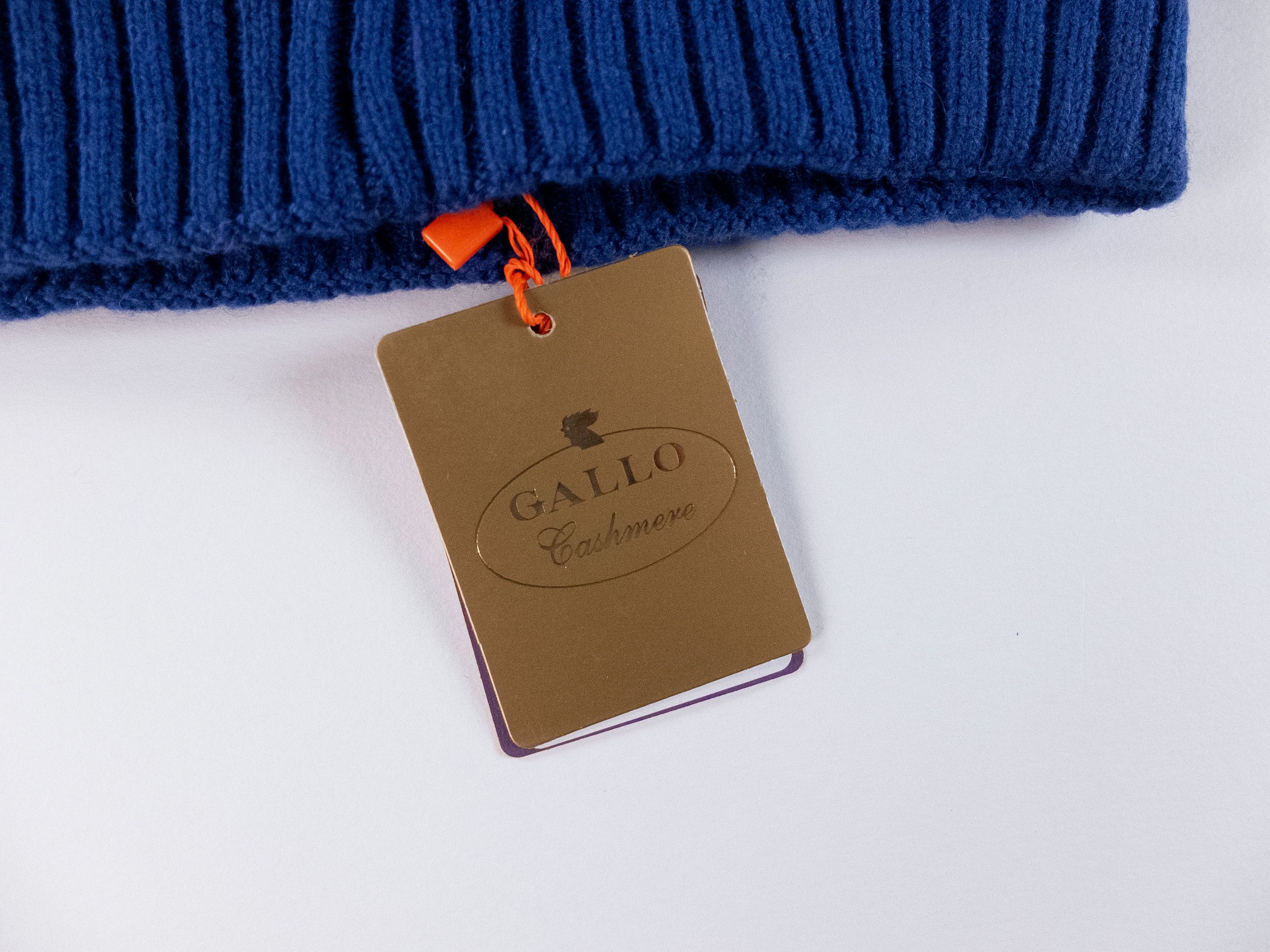Other GALLO navy blue & purple deer motif wool cashmere beanie Size ONE SIZE - 2 Thumbnail