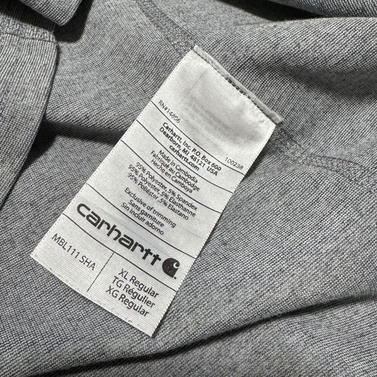 Carhartt Carhartt Force Quarter Zip Jacket Grey Mens XL MBL111 SHA Size US XL / EU 56 / 4 - 6 Thumbnail