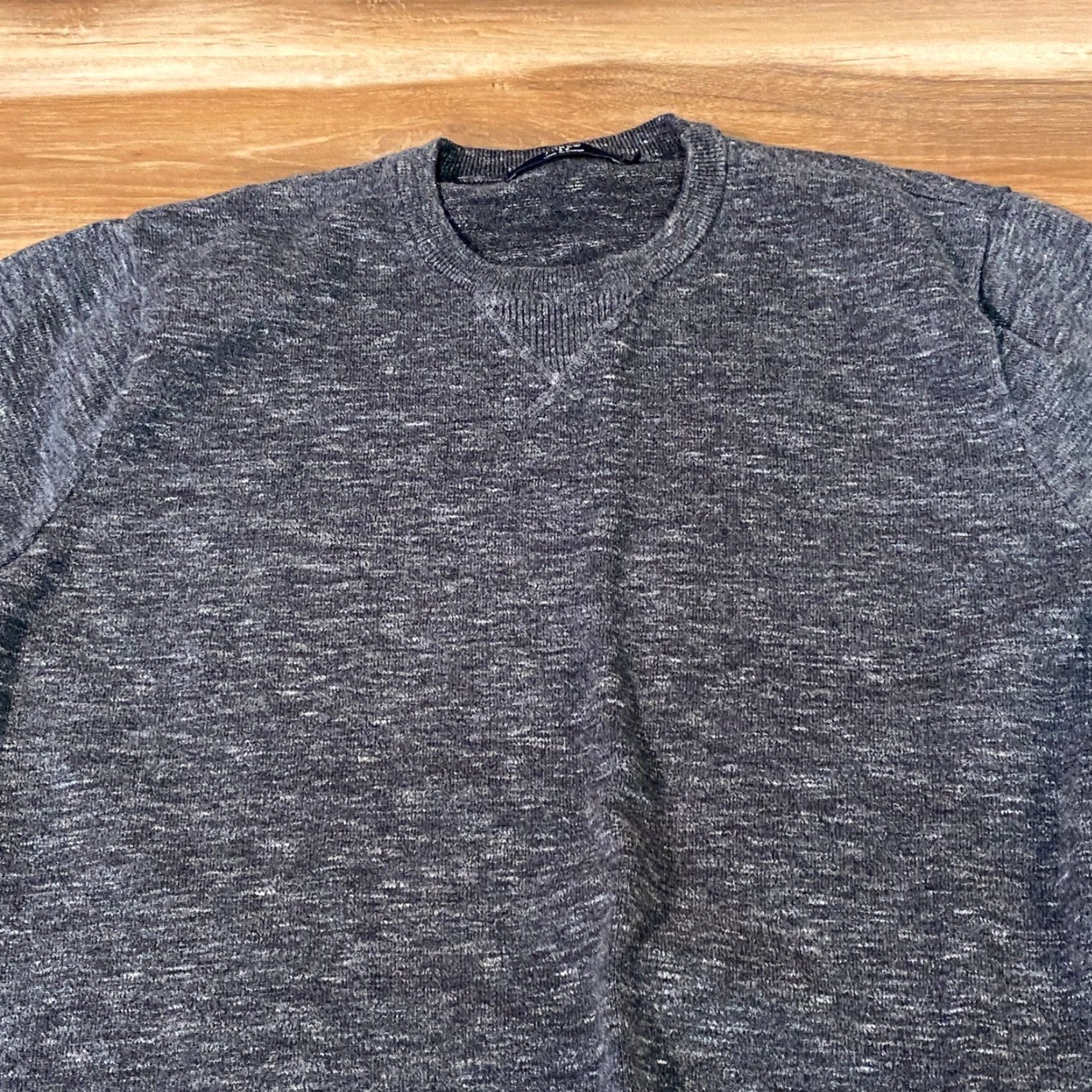 J.Crew J.Crew Mens Charcoal Grey Marled Cotton Crewneck Sweater XLT Tall Size US XL / EU 56 / 4 - 2 Thumbnail