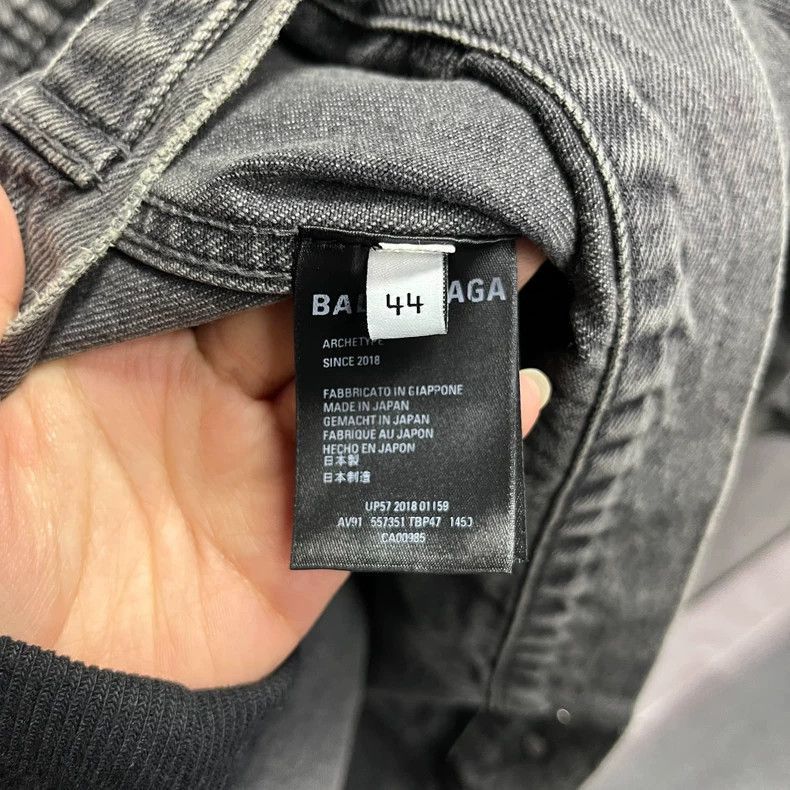 Balenciaga Balenciaga latest gray back logo washed denim jacket-2506 Size US M / EU 48-50 / 2 - 4 Thumbnail