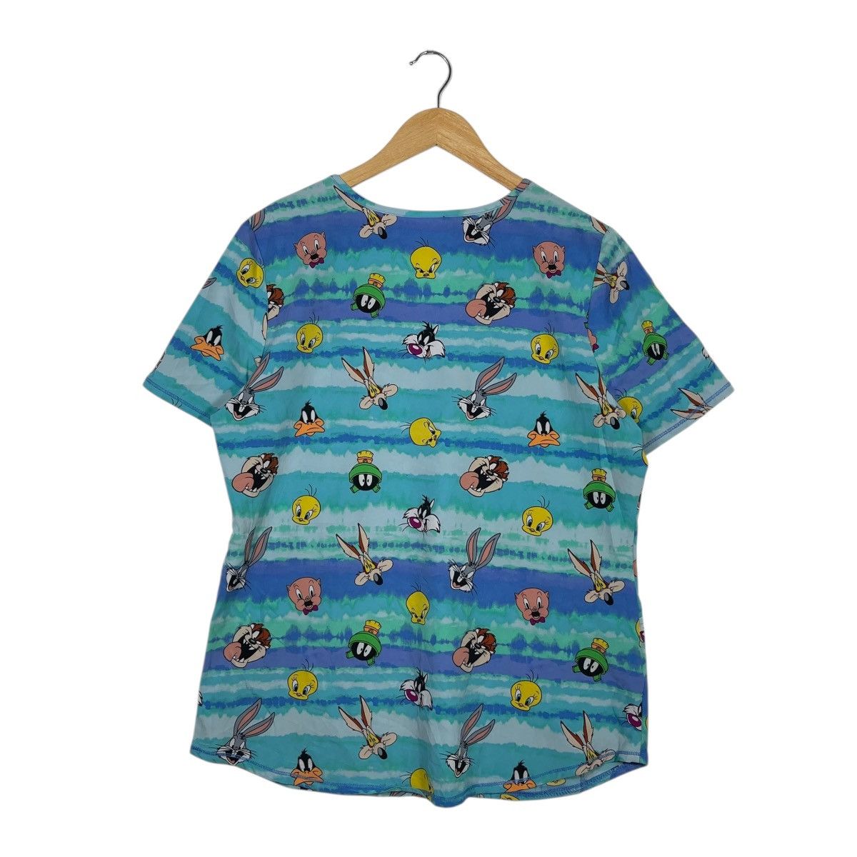 Vintage Looney Tunes All Over Print Scrub Top Tweety Bugs Bunny Size M / US 6-8 / IT 42-44 - 4 Thumbnail