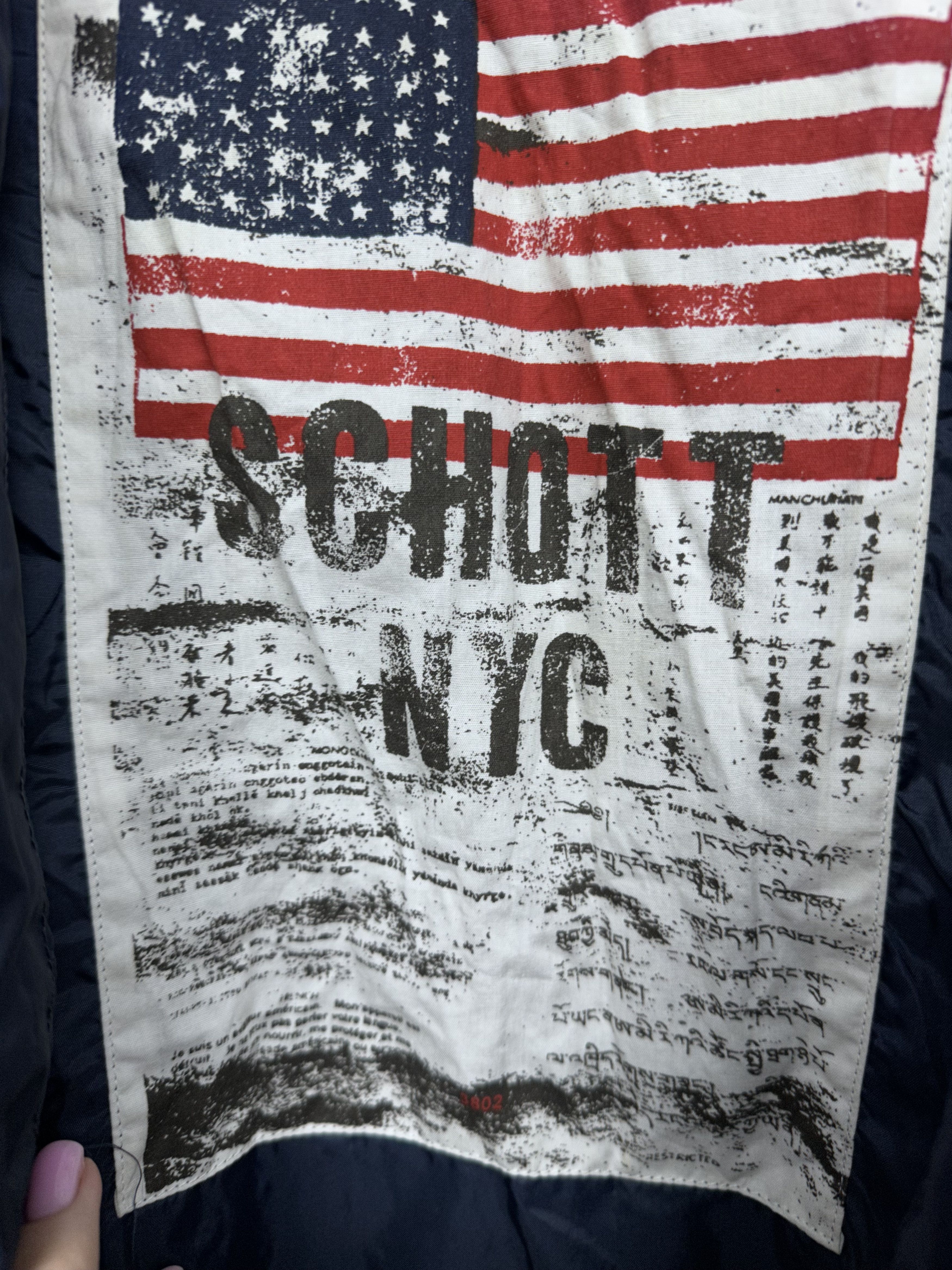Schott Schott NYC Vintage Mens Nylon Bomber Jacket Size US XXL / EU 58 / 5 - 3 Thumbnail
