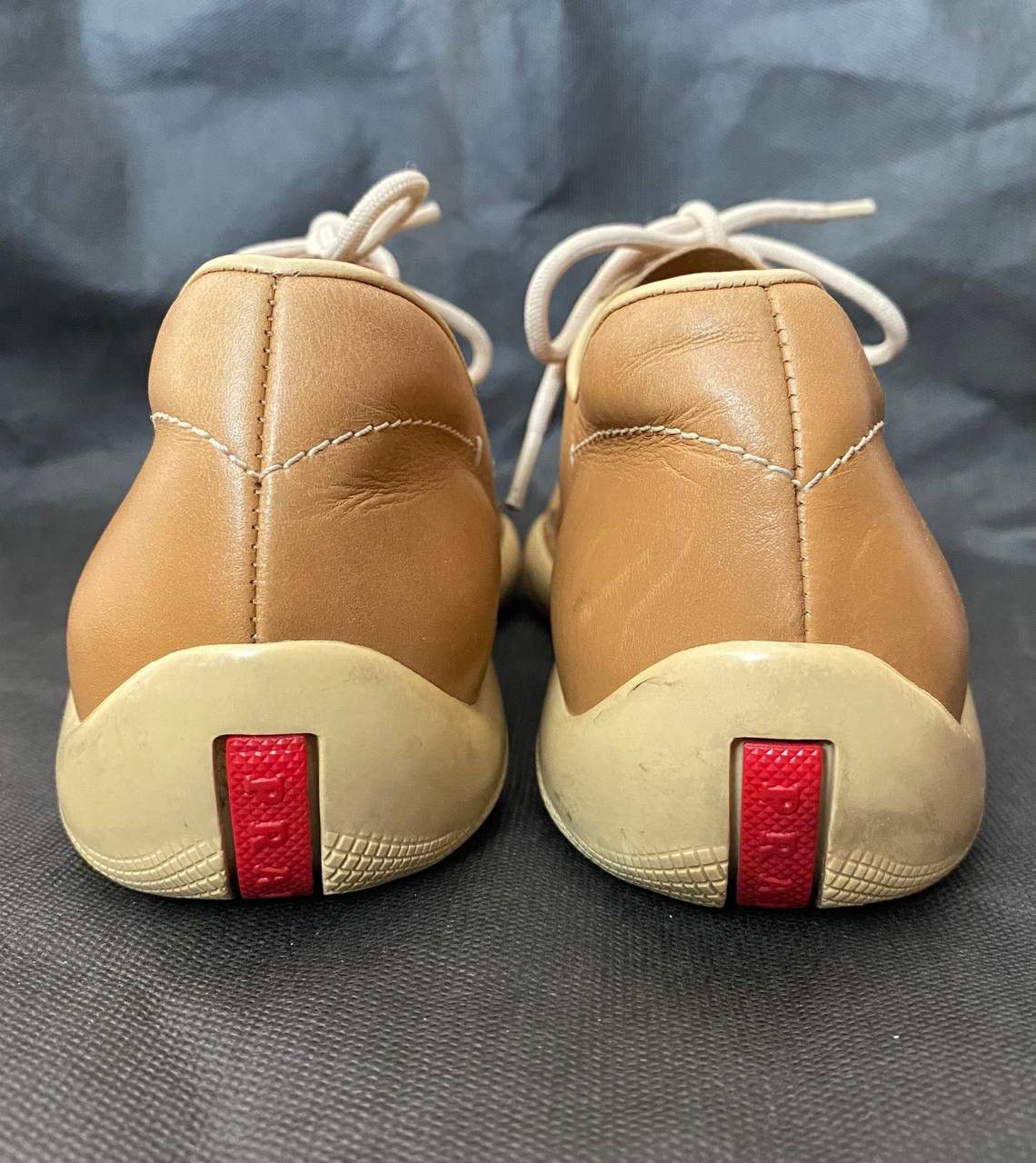 Prada 🔥 00s Prada Holes Americas Cup leather low top sneakers Size US 8.5 / IT 38.5 - 6 Thumbnail