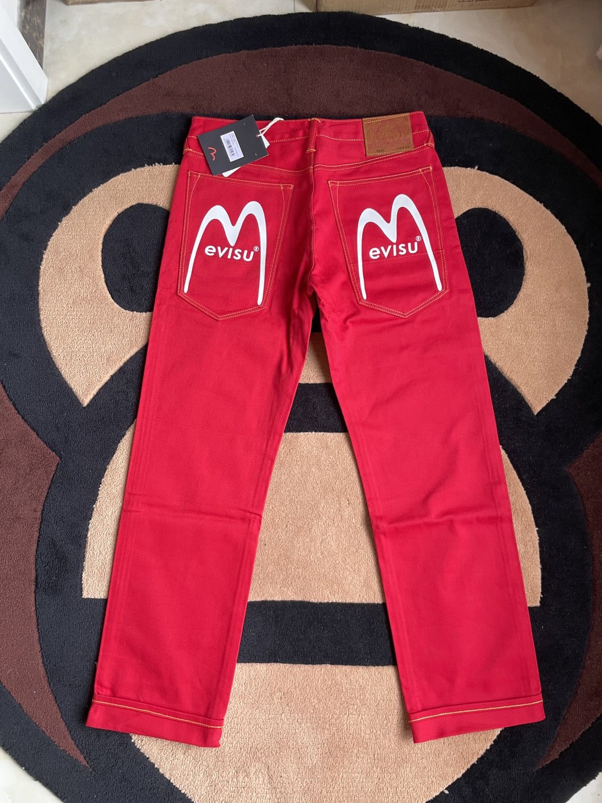 image of Evisu New Red Daicock Style Jeans！size：32, Men's
