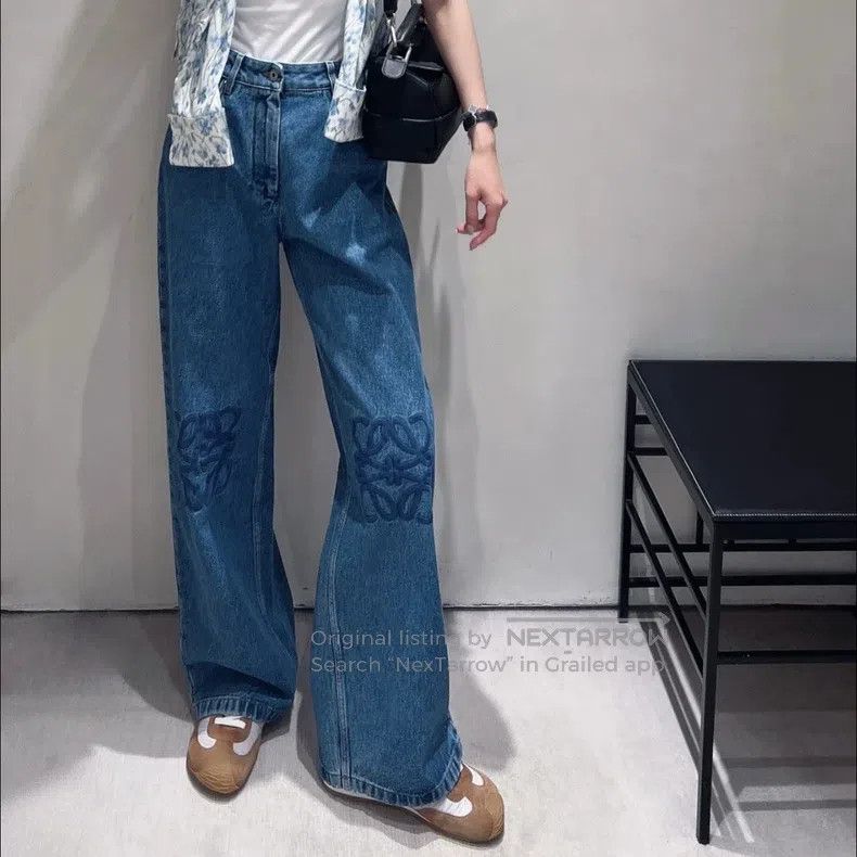 Loewe Loewe 25FW Logo Embroidered Denim Jeans Size 24" / US 00 / IT 34 - 7 Thumbnail