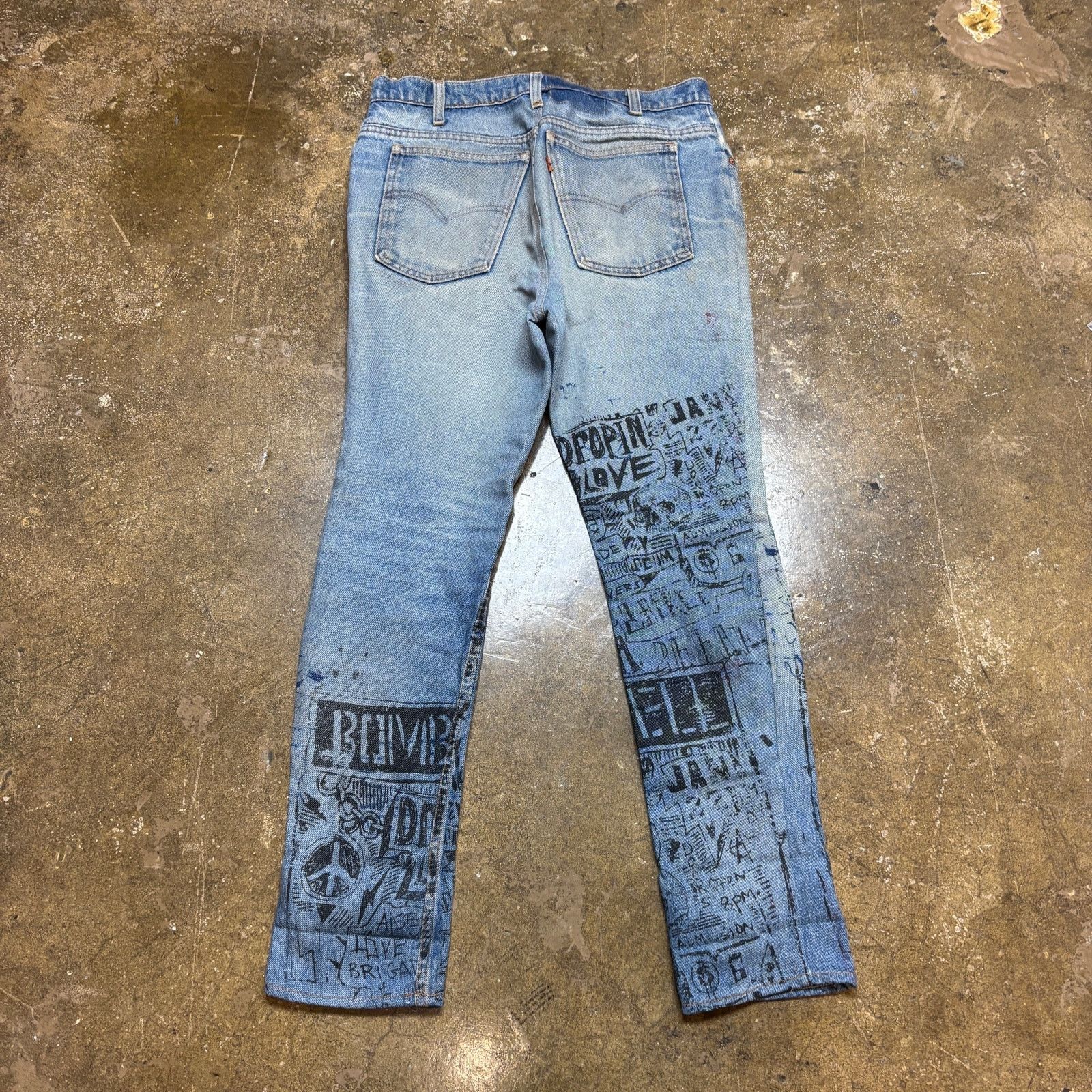 Levi's × Vintage Vintage 80s Levi's 505 Orange Tab Custom Jeans 36x36 (33x29) Size US 33 - 3 Thumbnail