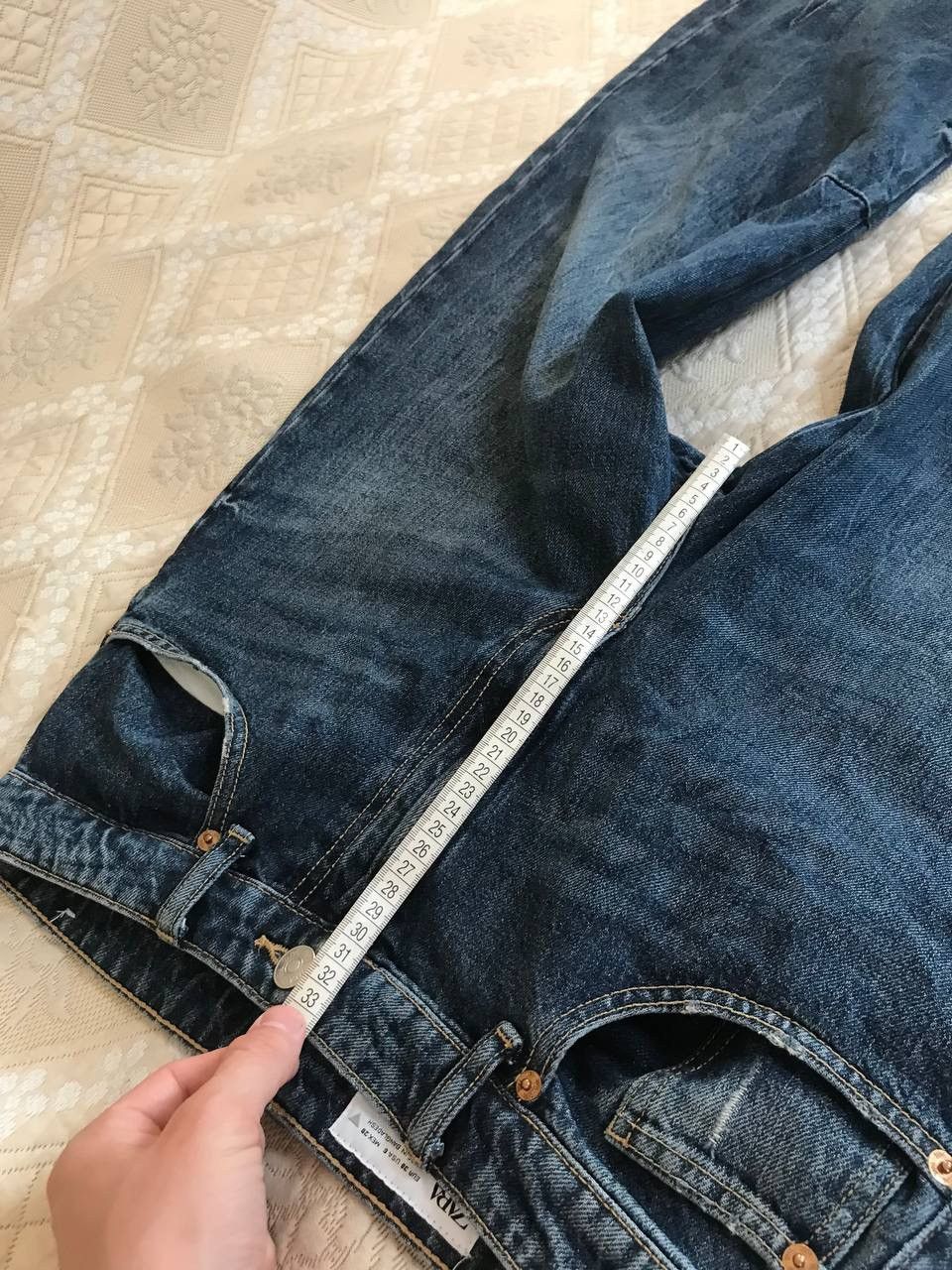 Zara 🔥 Zara Crazy Baggy Wide Denim Pants Jeans Trousers Y2K Rare Size US 31 - 9 Thumbnail