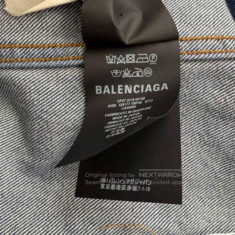 Balenciaga Balenciaga Back Logo Blue Long Sleeve Denim Jacket Size XS / US 0-2 / IT 36-38 - 5 Thumbnail