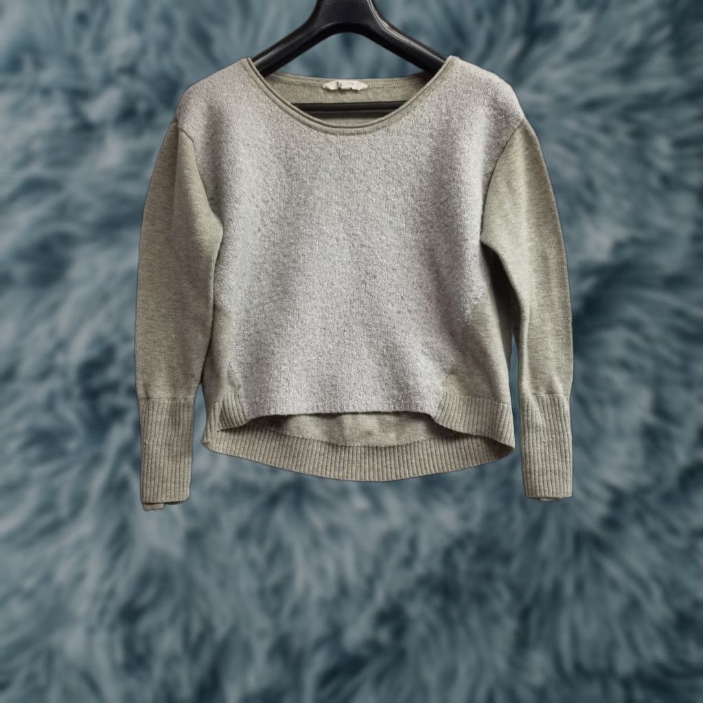 Athleta Athleta Sweatshirt Womens Long Sleeve Crewneck Pullover Gray Wool Blend Large Size L / US 10 / IT 46 - 1 Thumbnail
