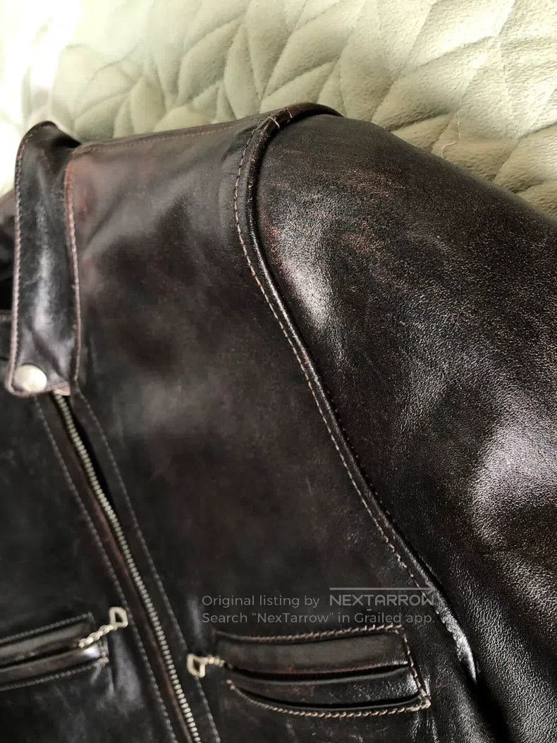 Buco Buco J-100 classic locomotive tea core horseskin leather Size US M / EU 48-50 / 2 - 4 Thumbnail