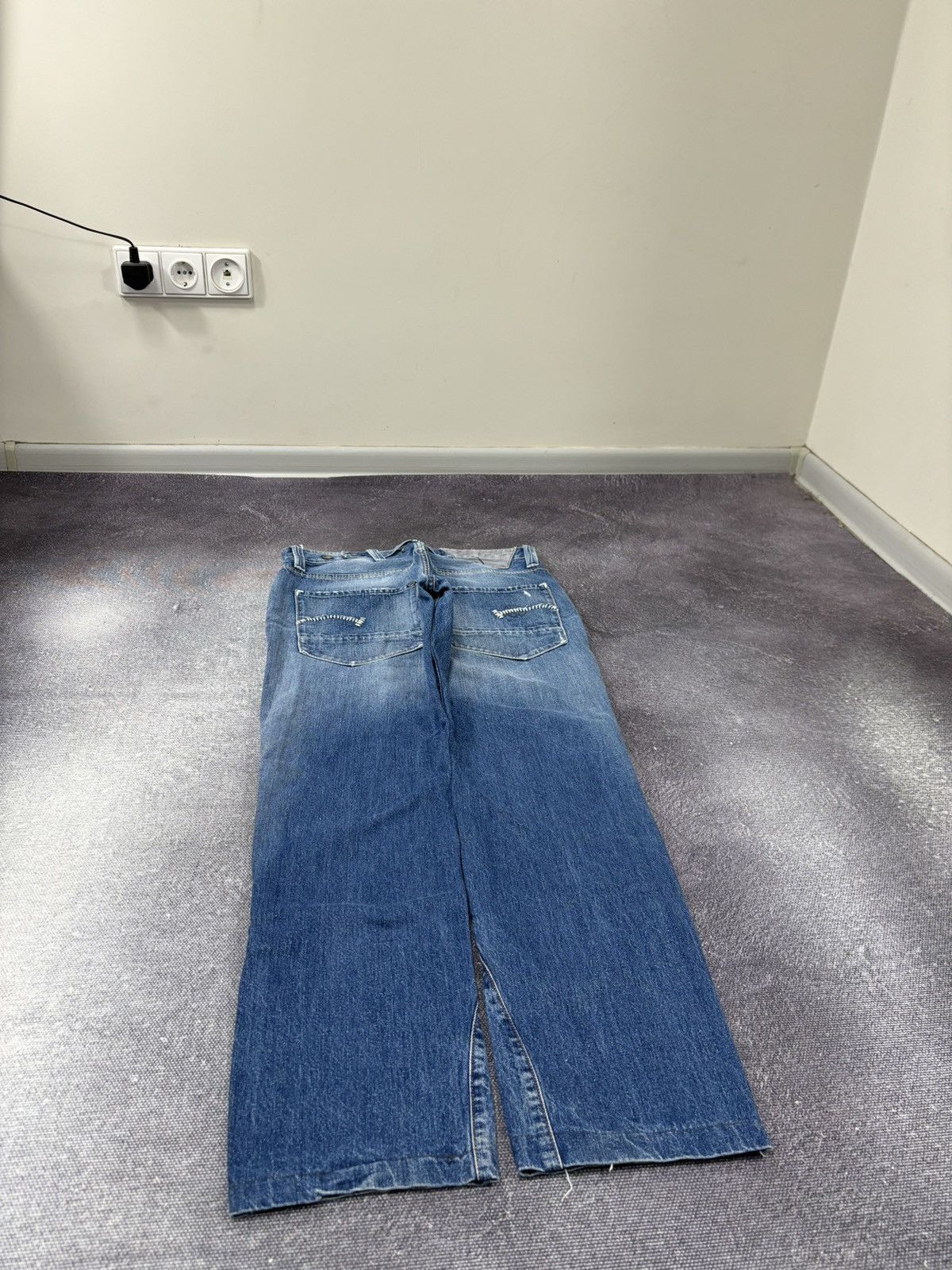 G-Star Vintage G-Star Raw Y2K Faded Blue Avant Garde Denim Jeans Size US 32 / EU 48 - 12 Thumbnail