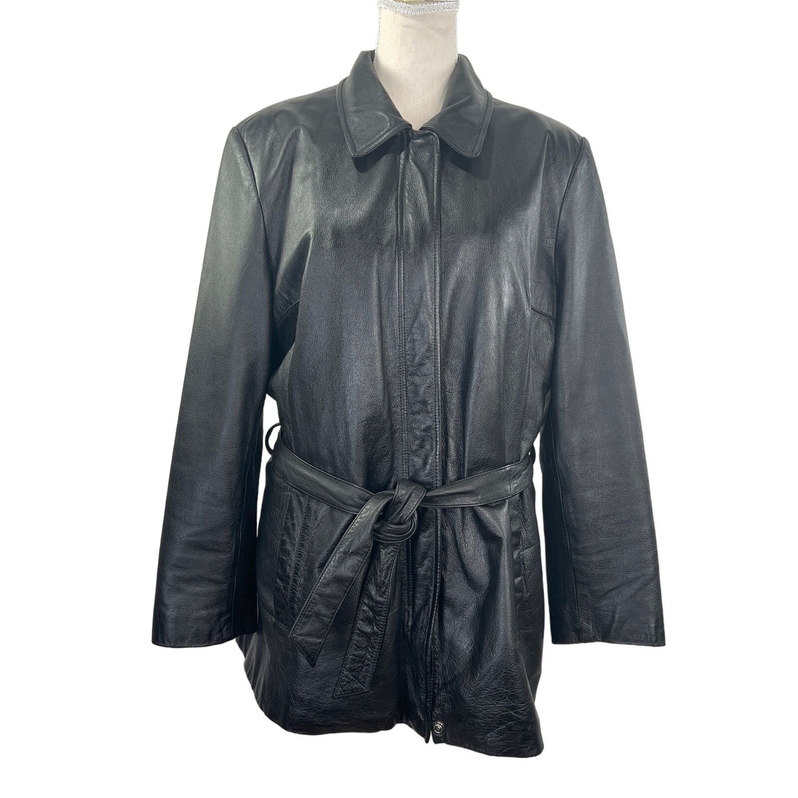 Wilsons Leather Wilsons Leather Belted Jacket Black Size L / US 10 / IT 46 - 1 Thumbnail