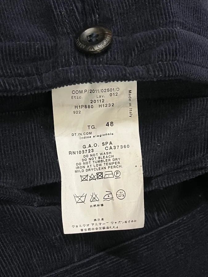 Emporio Armani AW2011 Emporio Armani Navy Corduroy Cargo Pants Size US 32 / EU 48 - 10 Thumbnail