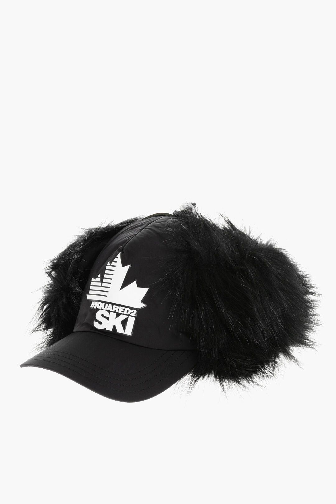 Dsquared2 SKI Solid-Color Baseball Cap with Contrast Logo and Faux-Fur Details Size ONE SIZE - 1 Thumbnail